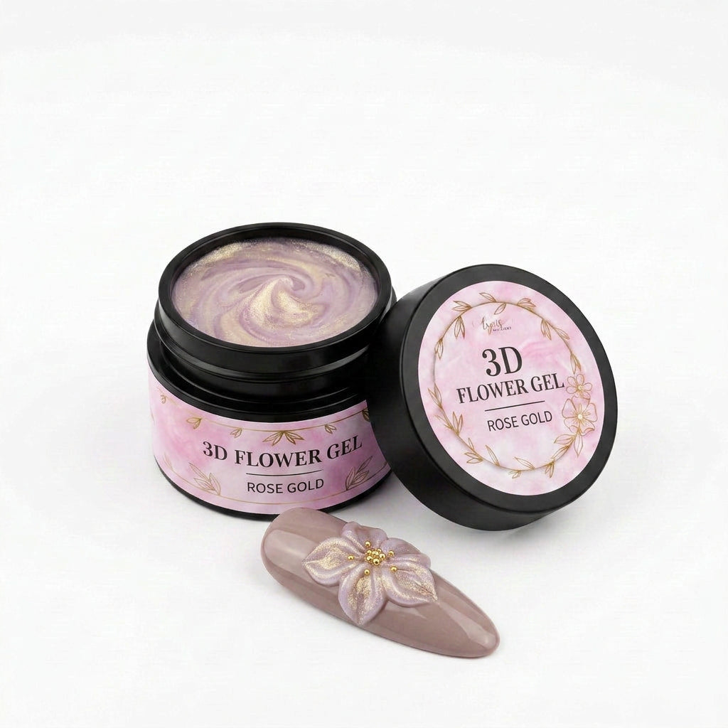 3D Flower Gel · Rose Gold 15ml, 3D Blumen, Blumengel für Nägel im Nageldesign & Nagelstudios