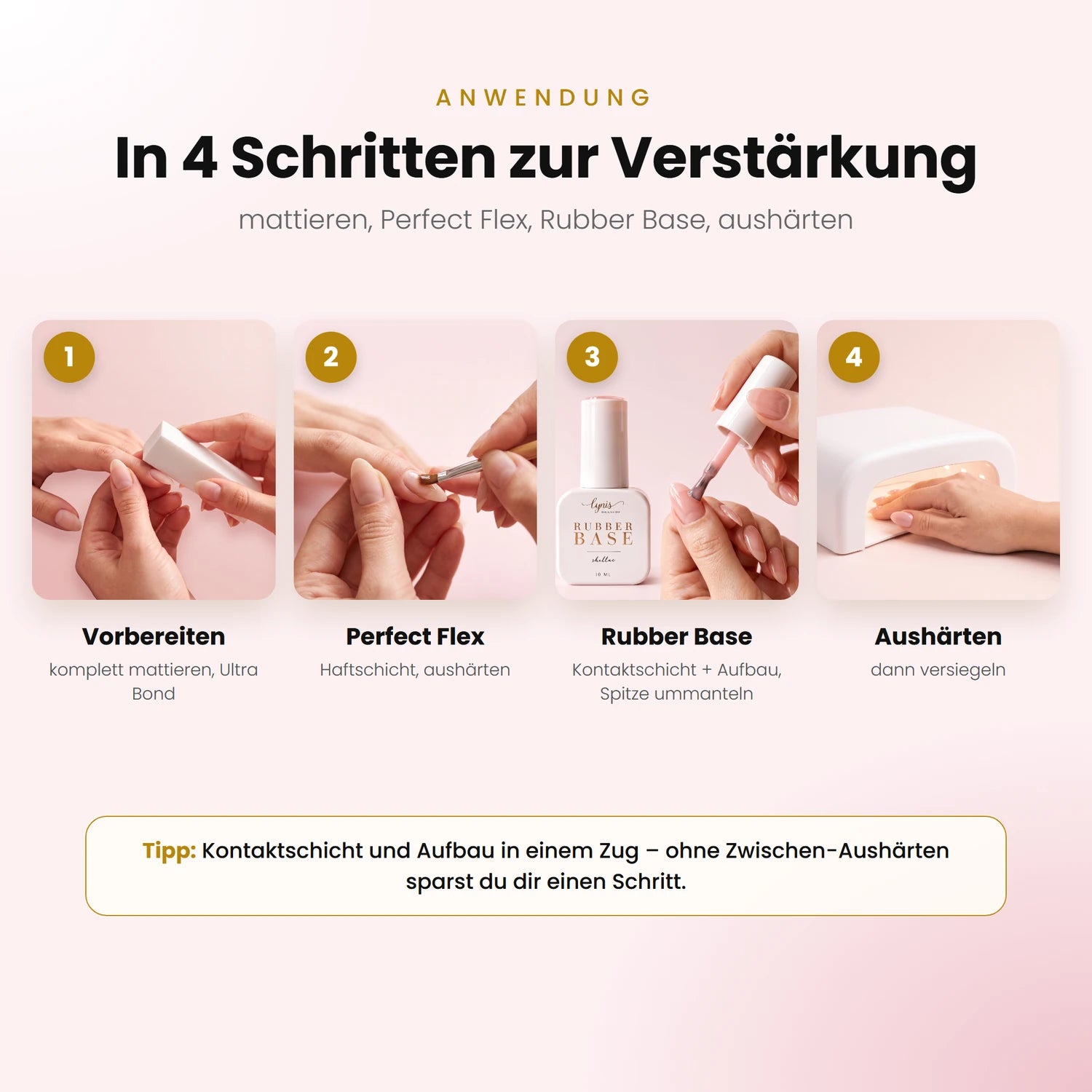 Shellac · Rubber Base · Old Rose 10ml*,  für Nägel im Nageldesign & Nagelstudios