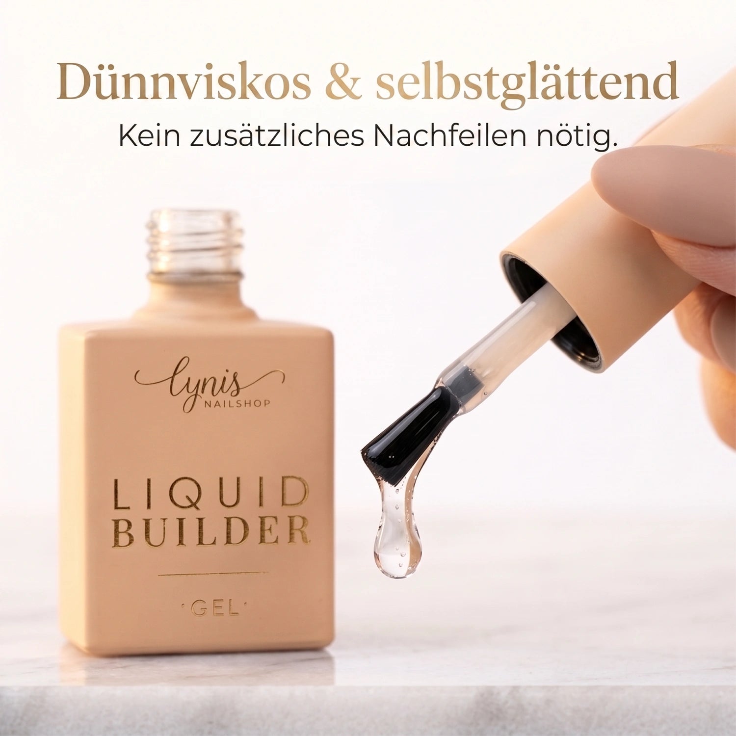 Liquid Builder · Soft Nature 10ml, Aufbaugel in der Flasche, Builder in the bottle, Gel in der Flasche für Nägel im Nageldesign & Nagelstudios