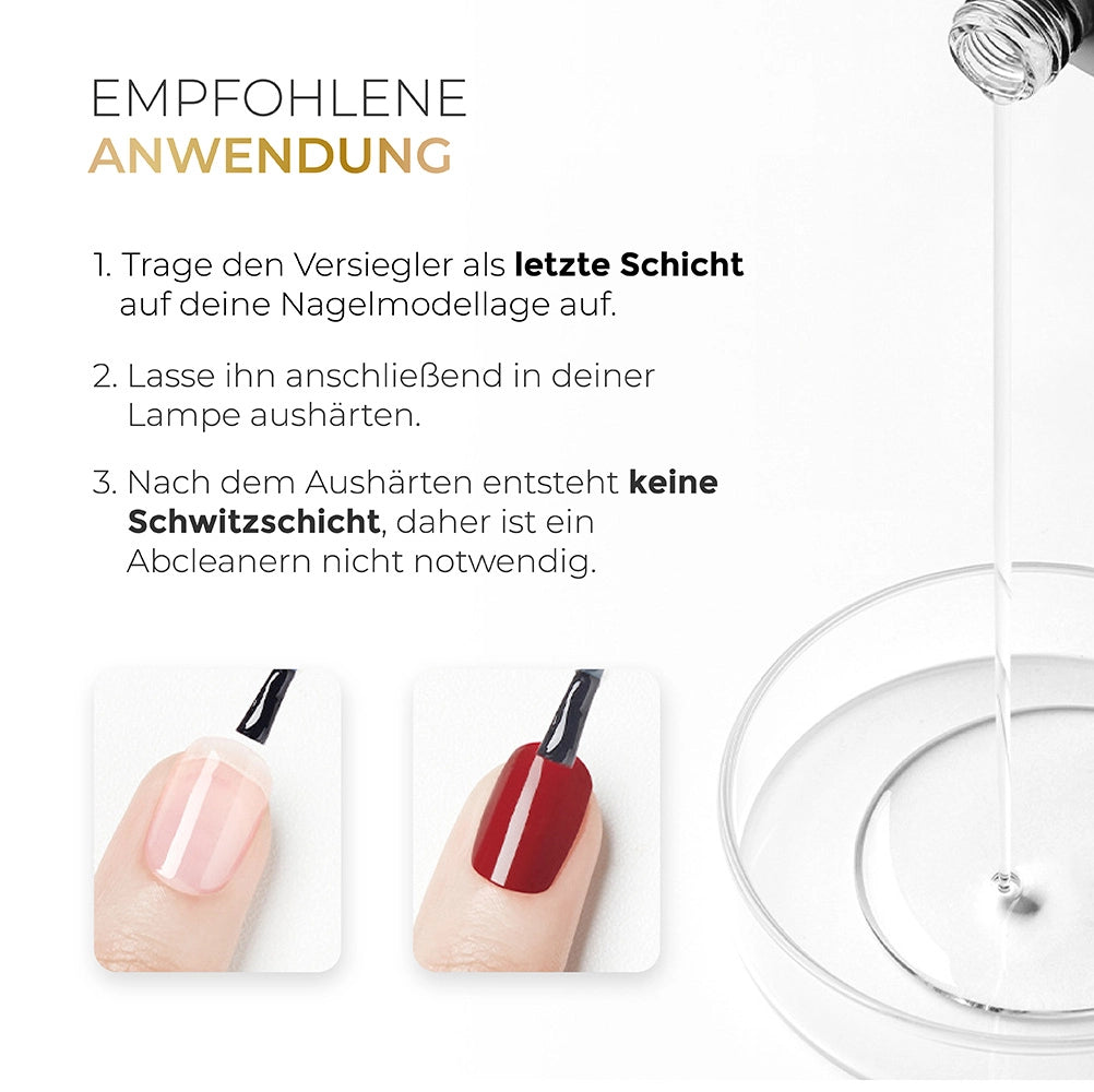 High Gloss · No Wipe · 10ml*, glanz Versiegler, Top Coat, Versiegelungsgel, Versiegler für Nägel im Nageldesign & Nagelstudios