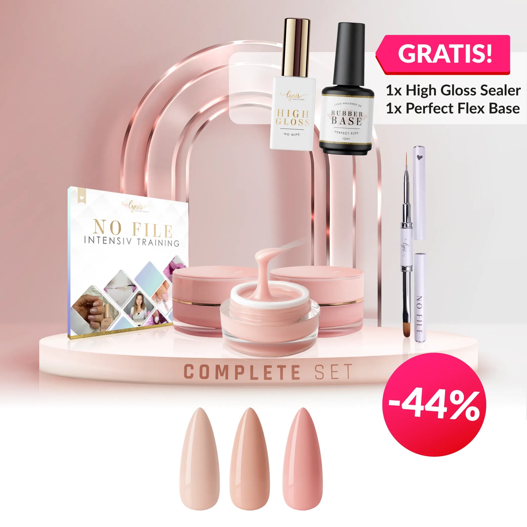 No File Gel Bestseller Starter-Set · Nägel ohne zu Feilen, no file, nofile, remove-atc für Nägel im Nageldesign & Nagelstudios