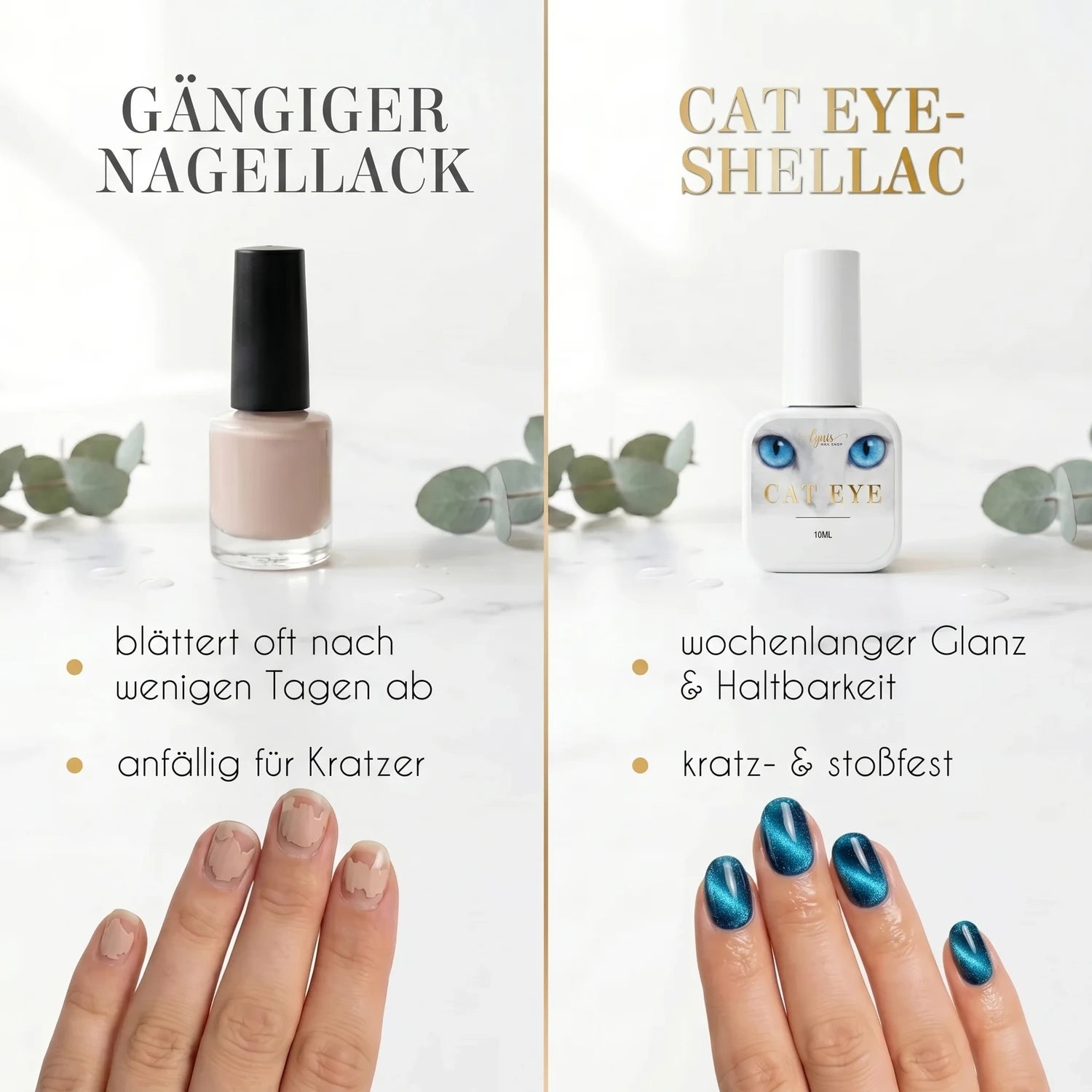 Shellac · Pearl Plum · Cat Eye 10ml, Effekt Lack, gel polish, Gellack, Magnet Lack, nail polish, uv lack für Nägel im Nageldesign & Nagelstudios