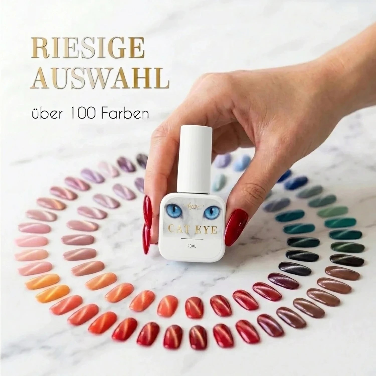 Shellac · Pearl Plum · Cat Eye 10ml, Effekt Lack, gel polish, Gellack, Magnet Lack, nail polish, uv lack für Nägel im Nageldesign & Nagelstudios