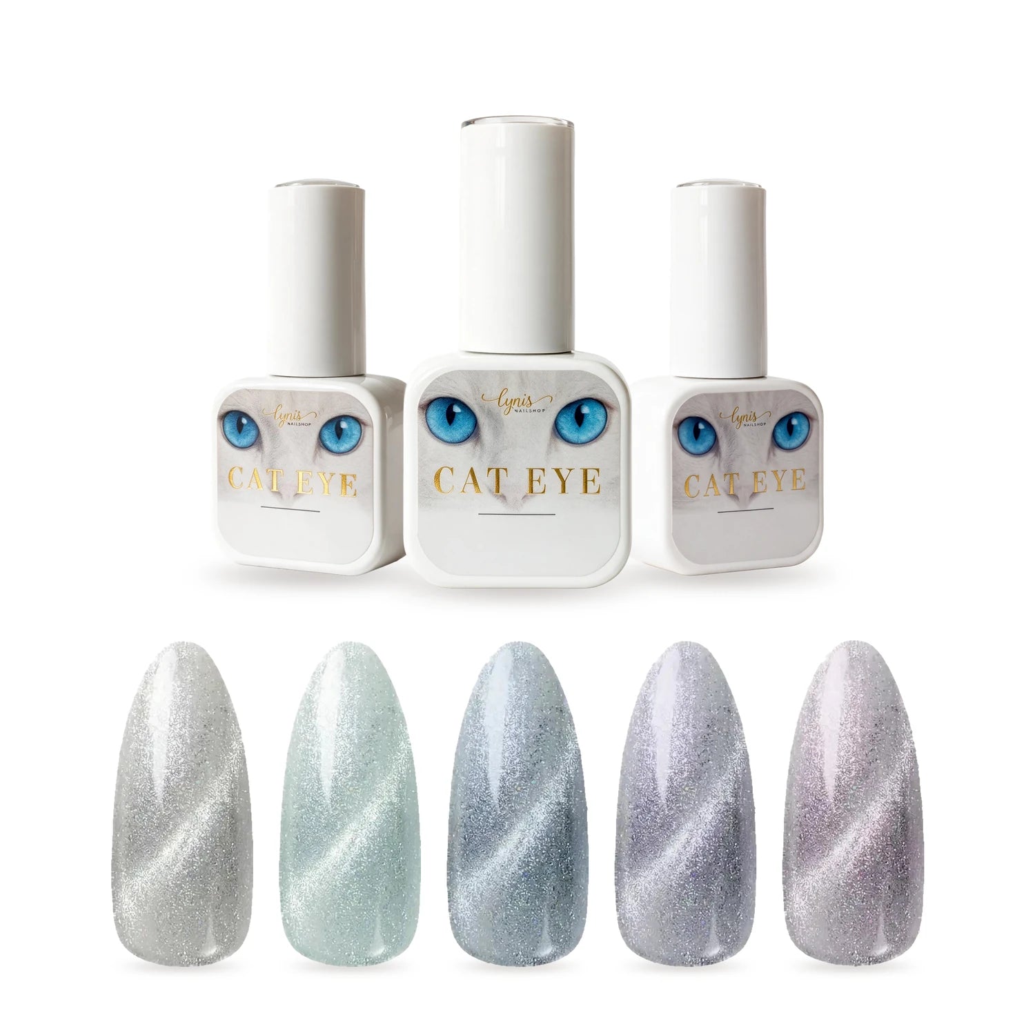 Bridal Cat Eye Shellac Set, Effekt Lack, gel polish, Gellack, Magnet Lack, nail polish, uv lack für Nägel im Nageldesign & Nagelstudios