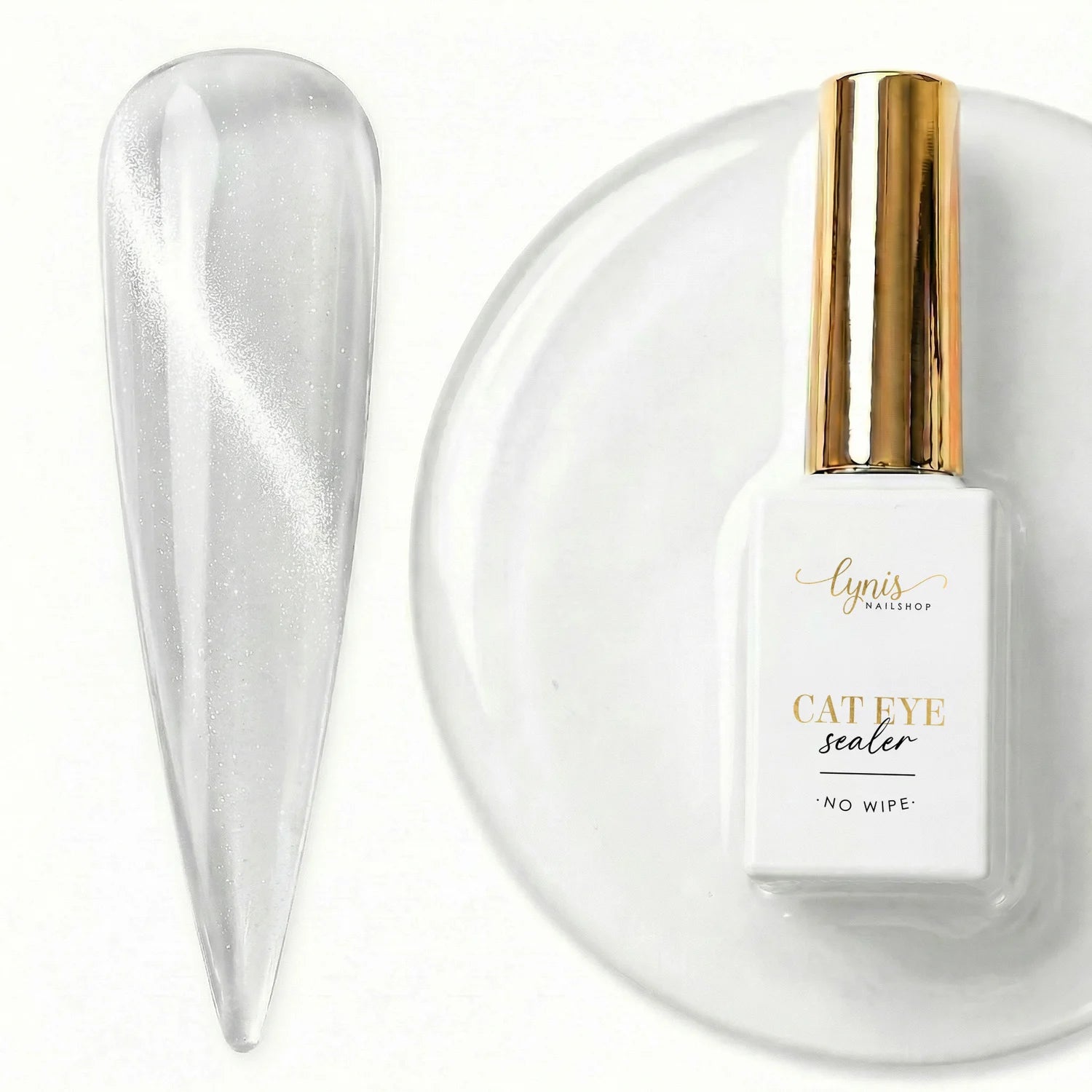 Cat Eye Sealer · No Wipe · 10ml, Gel Finish, Gel Versiegler, Top Coat, UV Finish, UV Top Coat, Versiegler, Versieglungs Gel, Überlack für Nägel im Nageldesign & Nagelstudios