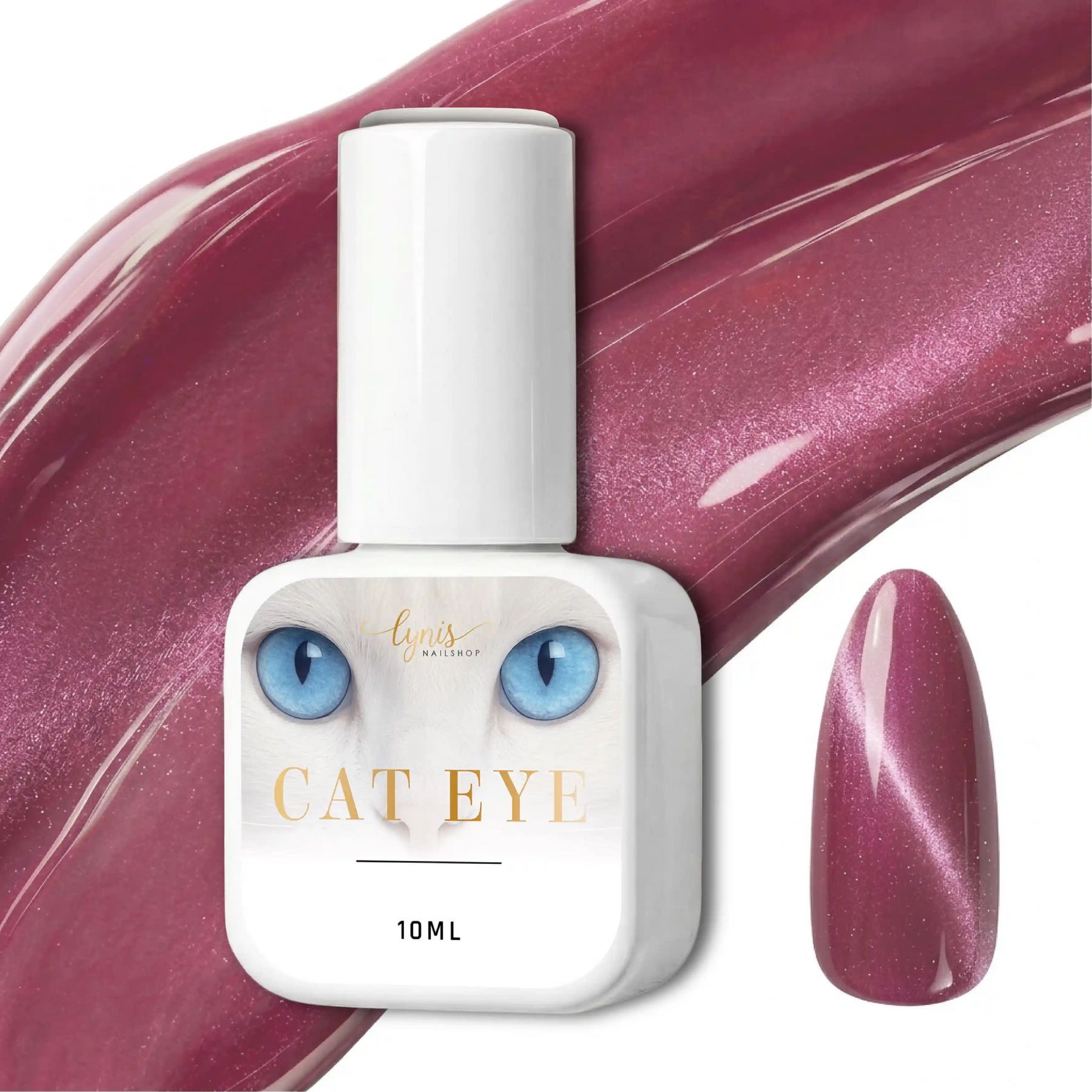 Shellac · Glazed Cat Eye 05 10ml, Effekt Lack, gel polish, Gellack, hidden, Magnet Lack, nail polish, uv lack für Nägel im Nageldesign & Nagelstudios