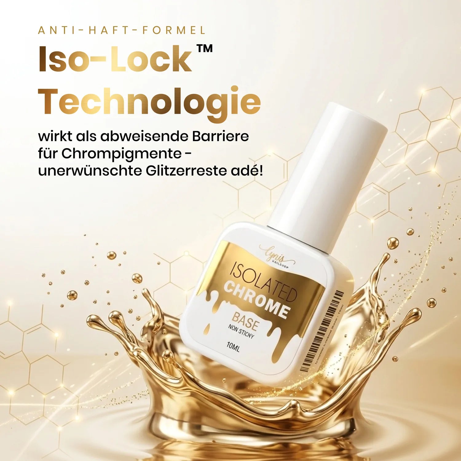 Isolated Chrome Base · non sticky 10ml, chrom, chrome, Chromebase, chromesealer, isolated chrome, isolated chrome base für Nägel im Nageldesign & Nagelstudios