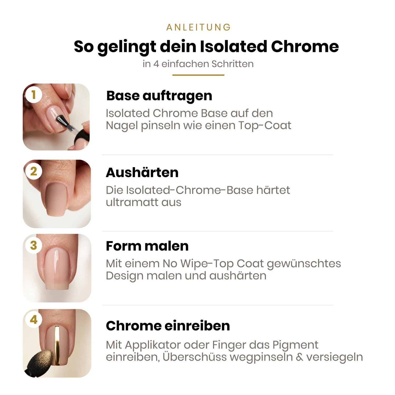 Isolated Chrome Base · non sticky 10ml, chrom, chrome, Chromebase, chromesealer, isolated chrome, isolated chrome base für Nägel im Nageldesign & Nagelstudios