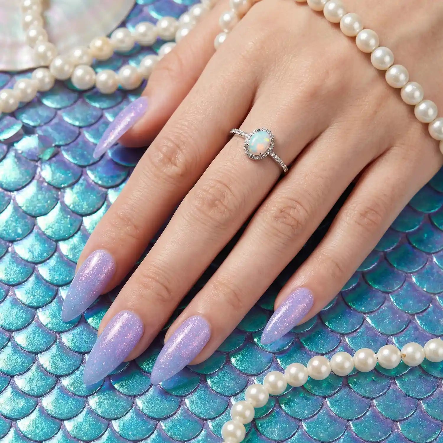 Mermaid Builder Gel · Blue 15ml, Aufbaugel, bunt, irisierend, schimmer für Nägel im Nageldesign & Nagelstudios