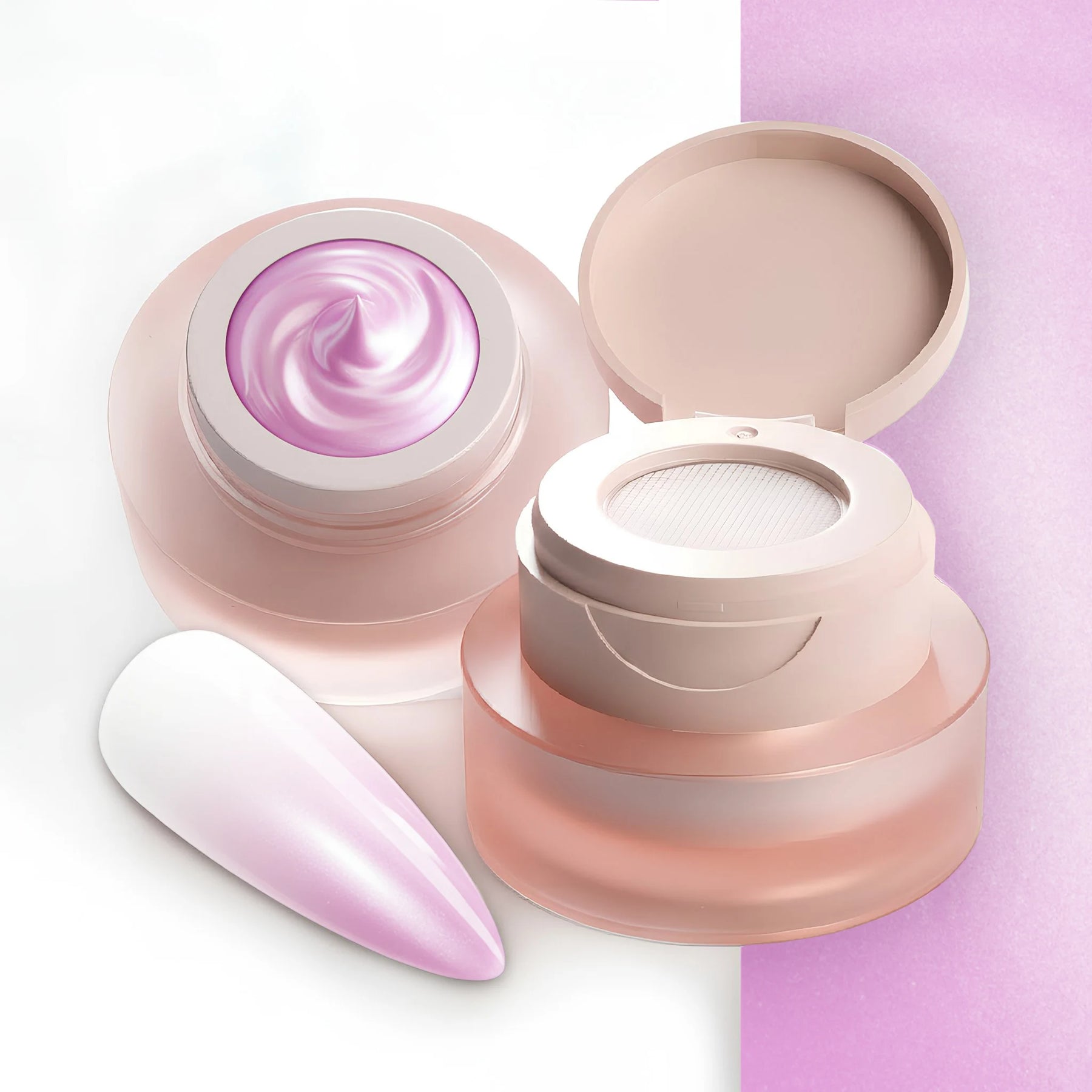 Ombre Babyboomer Gel · Fairy Lavender 2g, Aura-Effekt, Babyboomer Gel, Farbverlauf, Ombre Gel, Ombre Verlauf, Verlauf für Nägel im Nageldesign & Nagelstudios