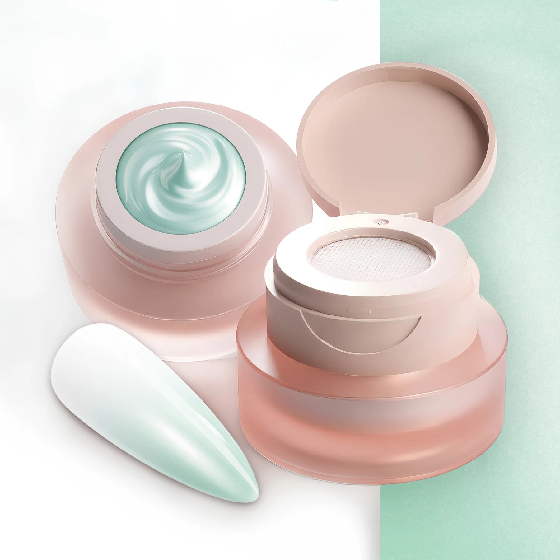 Ombre Babyboomer Gel · Fairy Mint 2g, Aura-Effekt, Babyboomer Gel, Farbverlauf, Ombre Gel, Ombre Verlauf, Verlauf für Nägel im Nageldesign & Nagelstudios