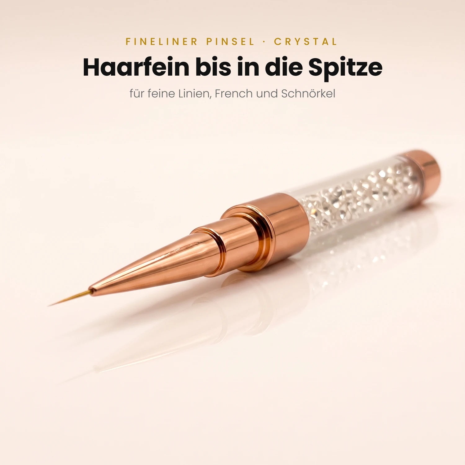 Finelinerpinsel Crystal, dünner pinsel, feiner pinsel, hidden, Pinsel um linien zu malen für Nägel im Nageldesign & Nagelstudios