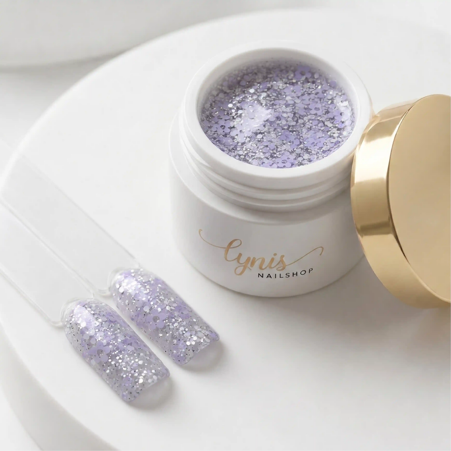 Flower Builder Gel 15ml, Aufbaugel, blumen, blümchen, hidden, lila für Nägel im Nageldesign & Nagelstudios