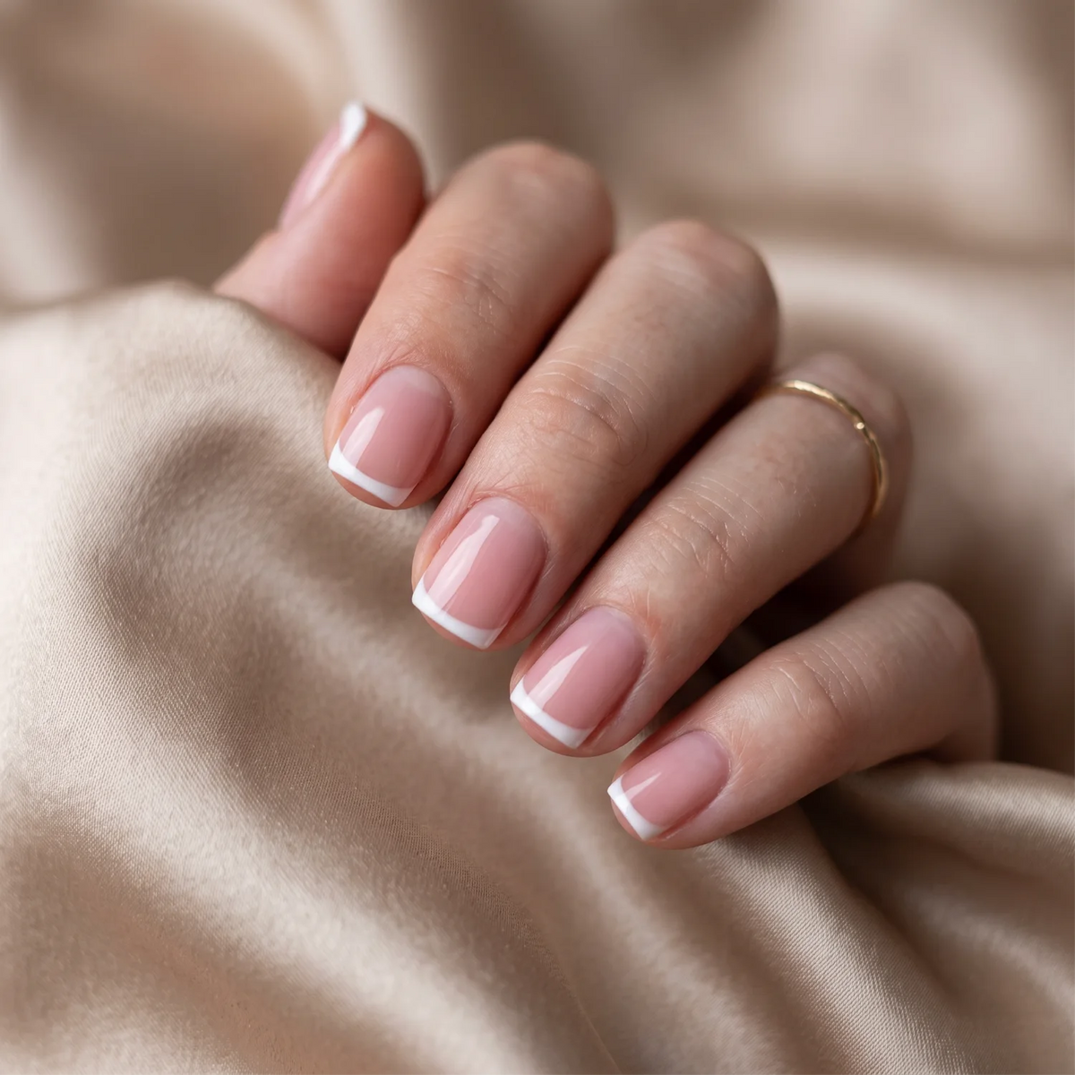 Square Short Cool Pink · French & Go Pressonnails