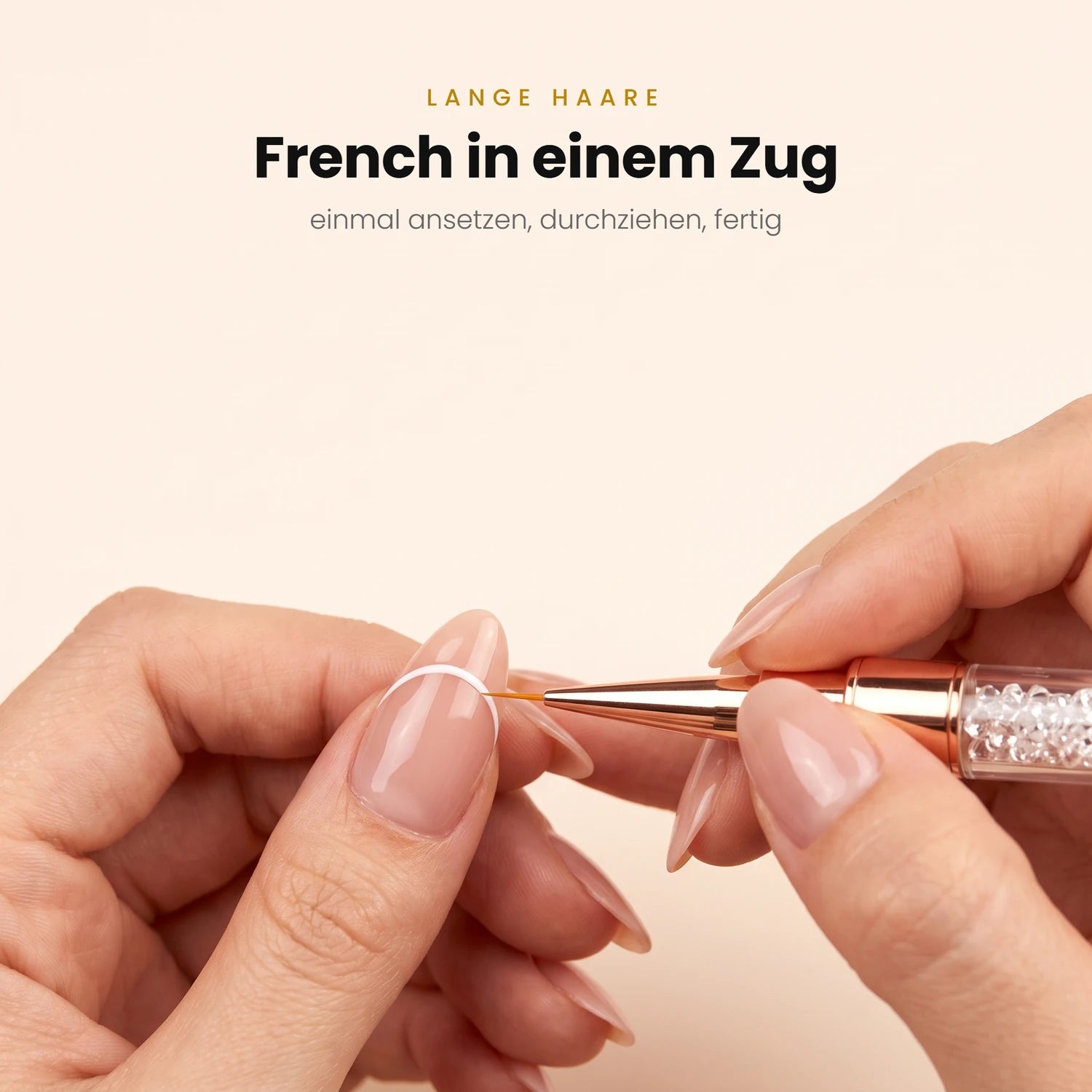 Finelinerpinsel Crystal, dünner pinsel, feiner pinsel, hidden, Pinsel um linien zu malen für Nägel im Nageldesign & Nagelstudios