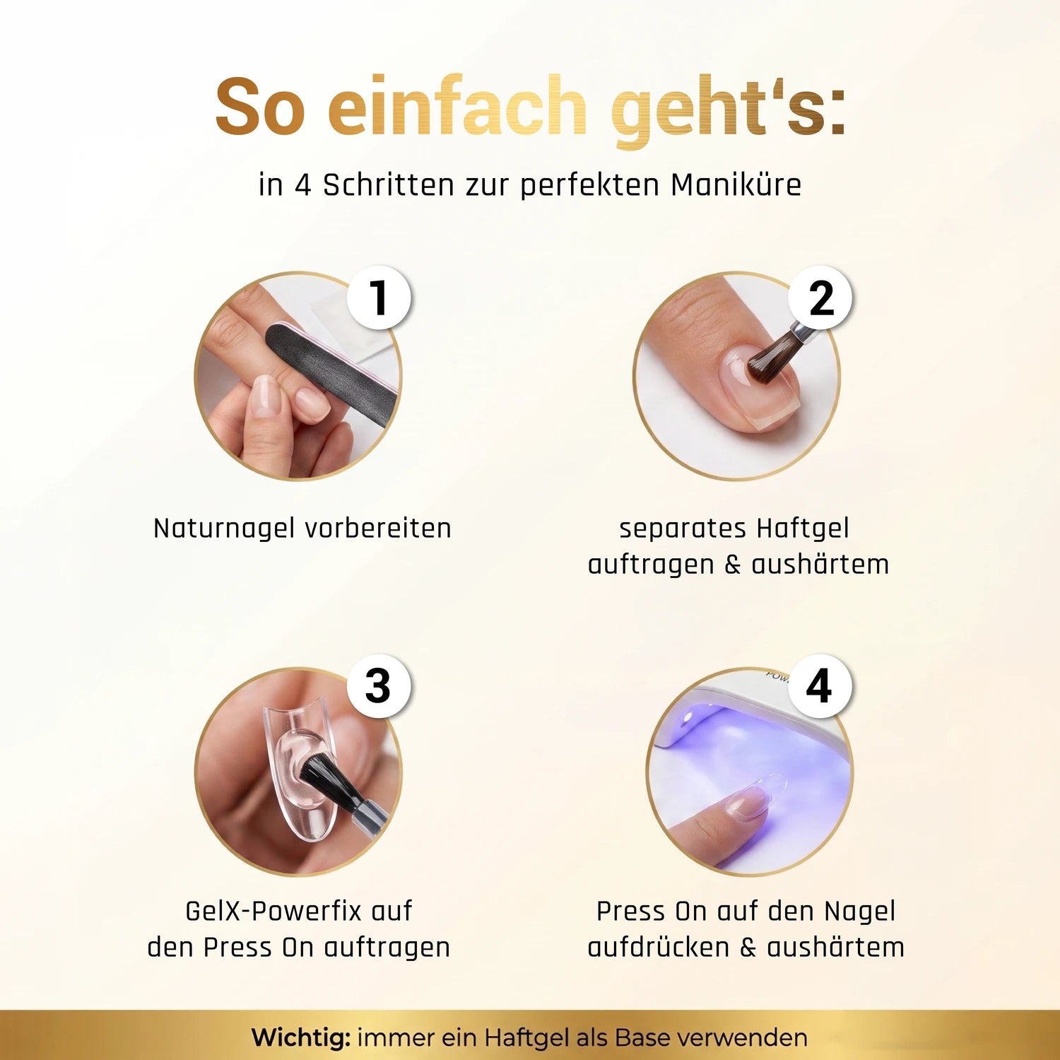 GelX PowerFix · 10ml, durchsichtig, Gelx, gelx nails, glue gel, press on nails für Nägel im Nageldesign & Nagelstudios