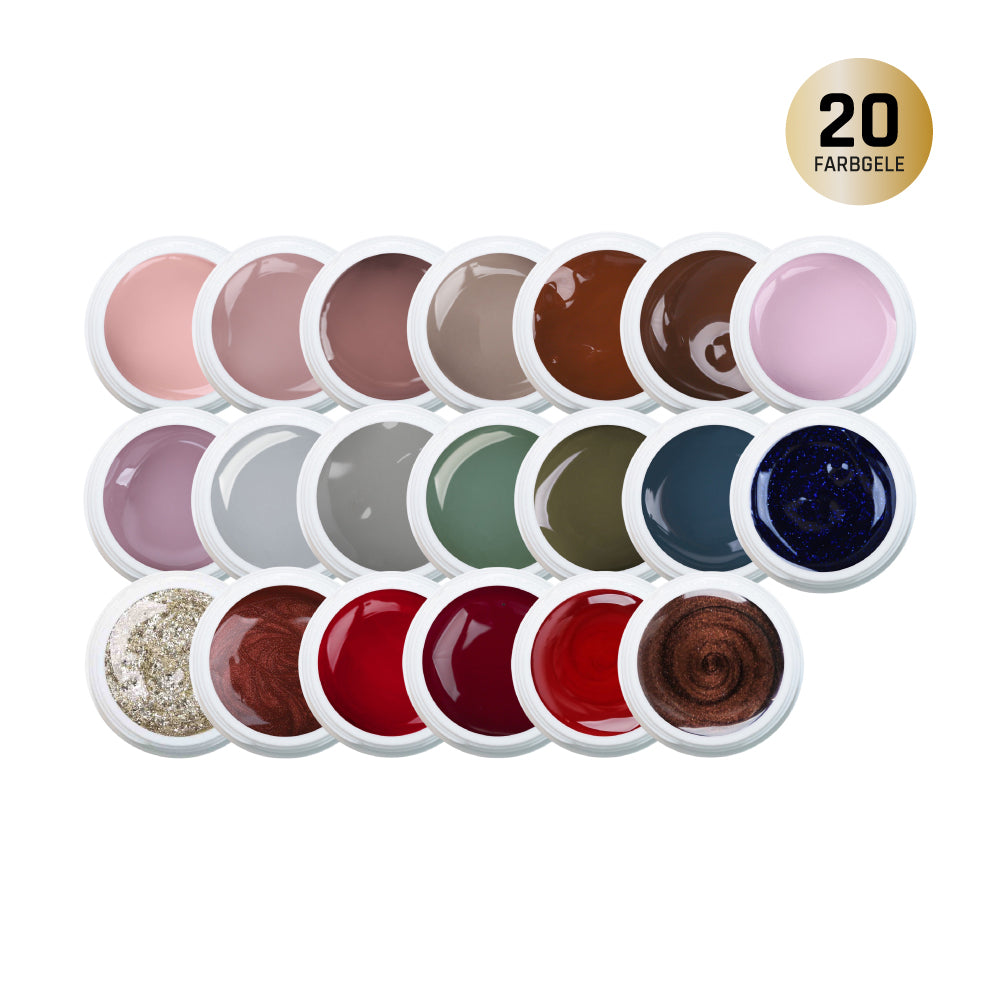 Herbst Farbgel Set 20 Stück*, color gel, Farbe für Nägel, Gel Farben, Gelnägel Farbe, hidden, kit für Nägel im Nageldesign & Nagelstudios