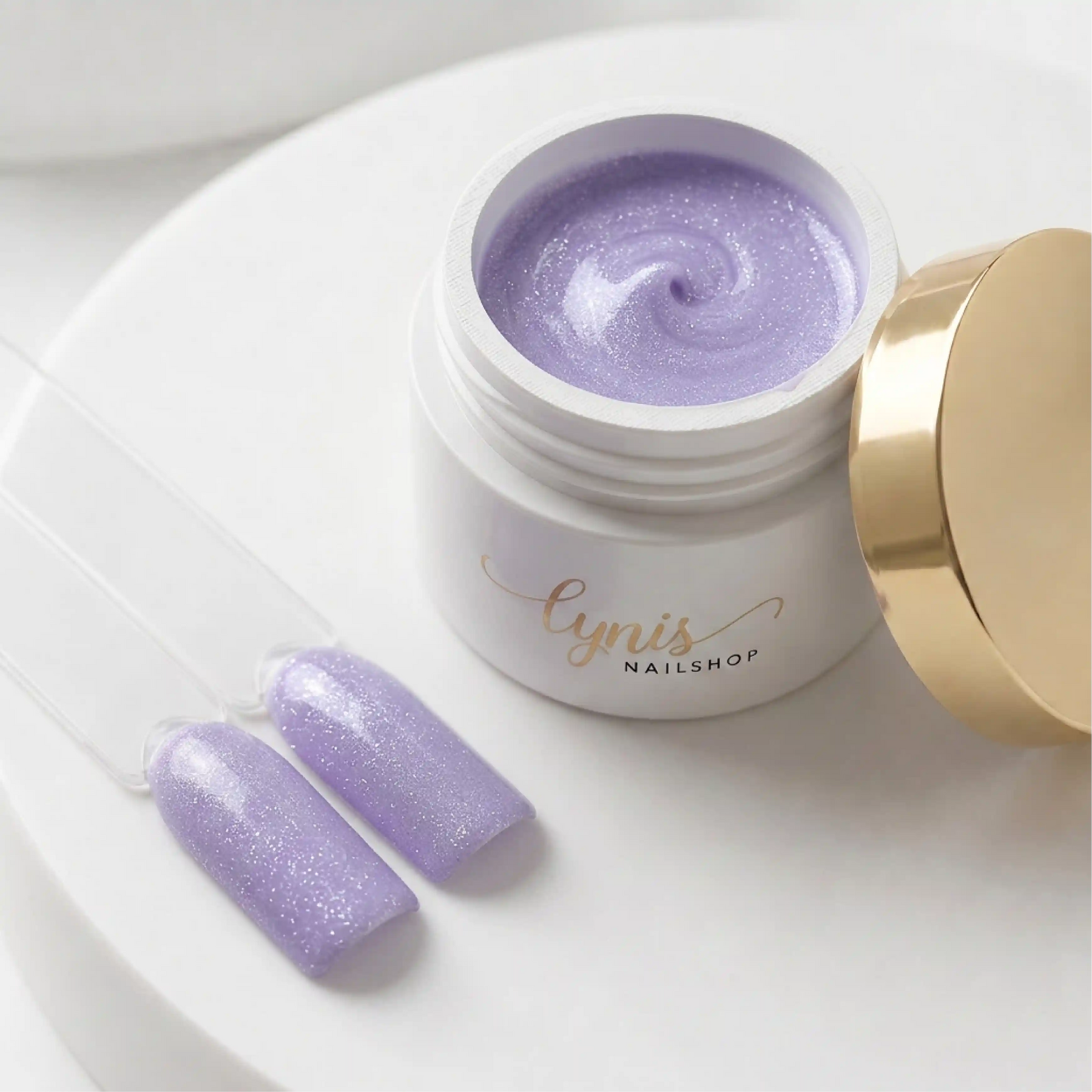 Lavender Builder Gel 15ml, Aufbaugel, hidden, lila, schimmer für Nägel im Nageldesign & Nagelstudios