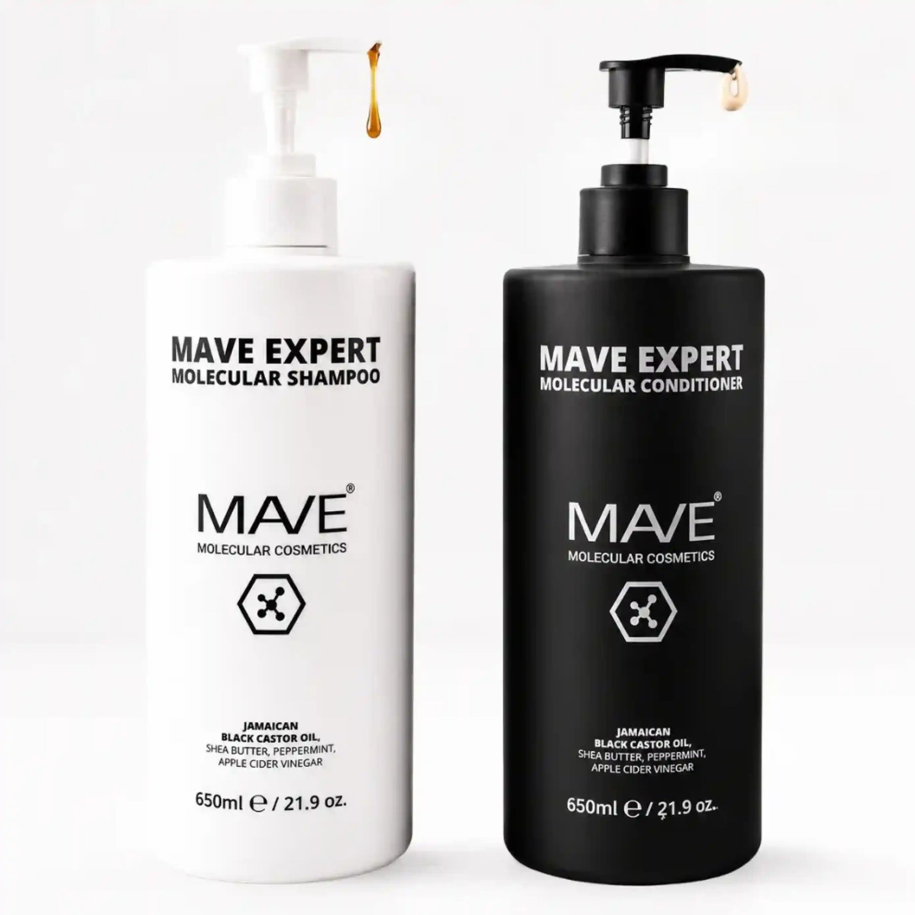 Molecular Shampoo + Conditioner Set ∙ 650 ml + 650 ml, hidden für Nägel im Nageldesign & Nagelstudios