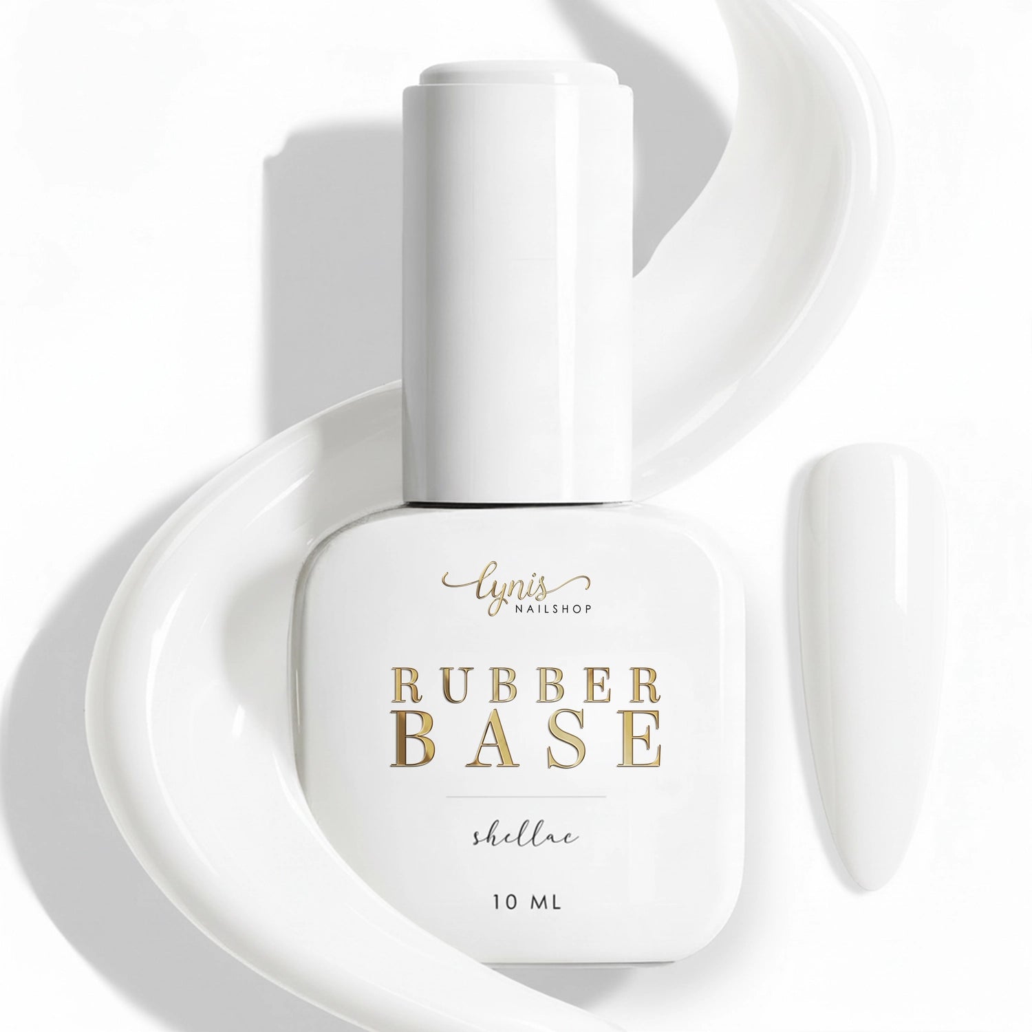 Shellac · Rubber Base · Milky White 7,3ml*,  für Nägel im Nageldesign & Nagelstudios