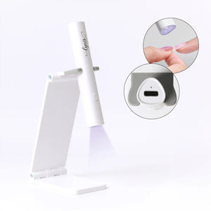 Mini UV/LED Lampe · mit Halterung + Akku