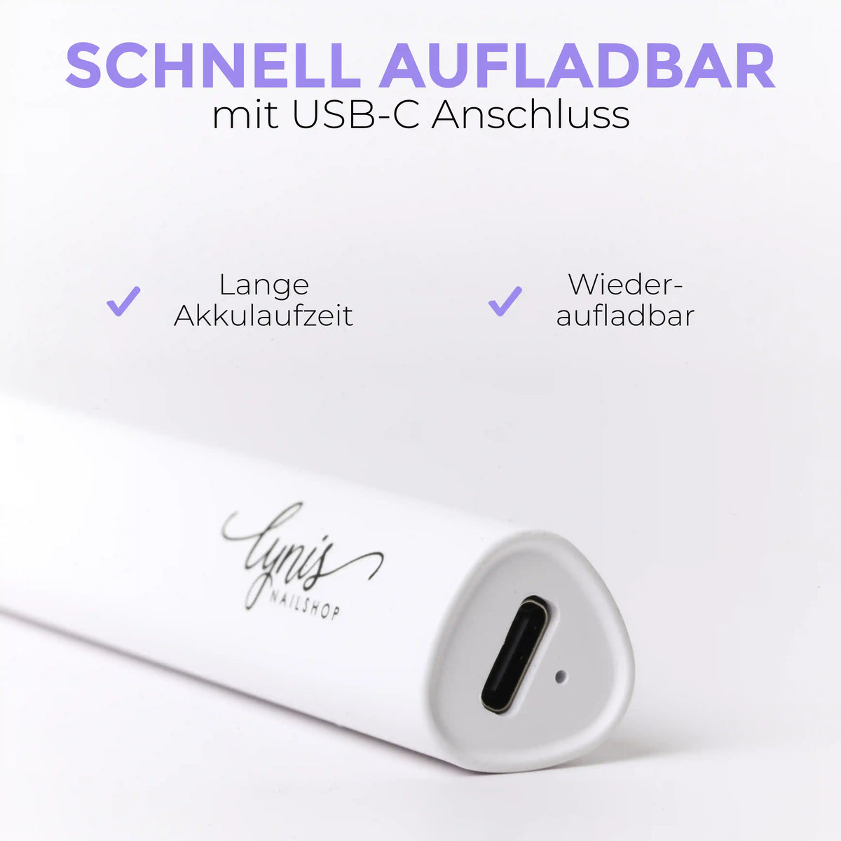 Mini UV/LED Lampe · mit Halterung + Akku