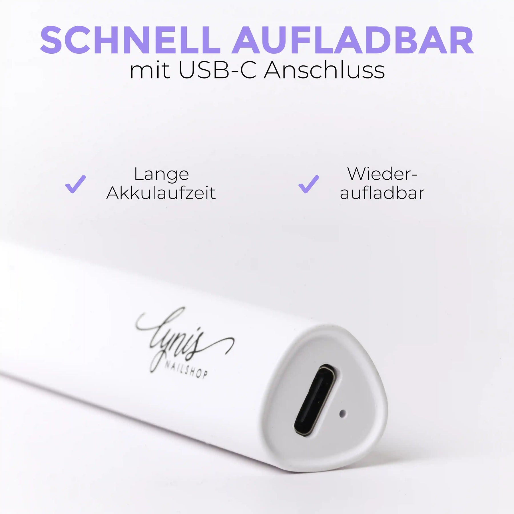 Mini UV/LED Lampe · mit Halterung + Akku