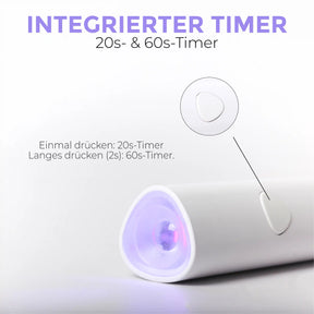 Mini UV/LED Lampe · mit Halterung + Akku