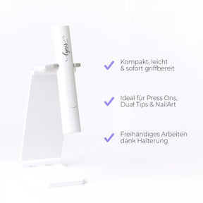 Mini UV/LED Lampe · mit Halterung + Akku