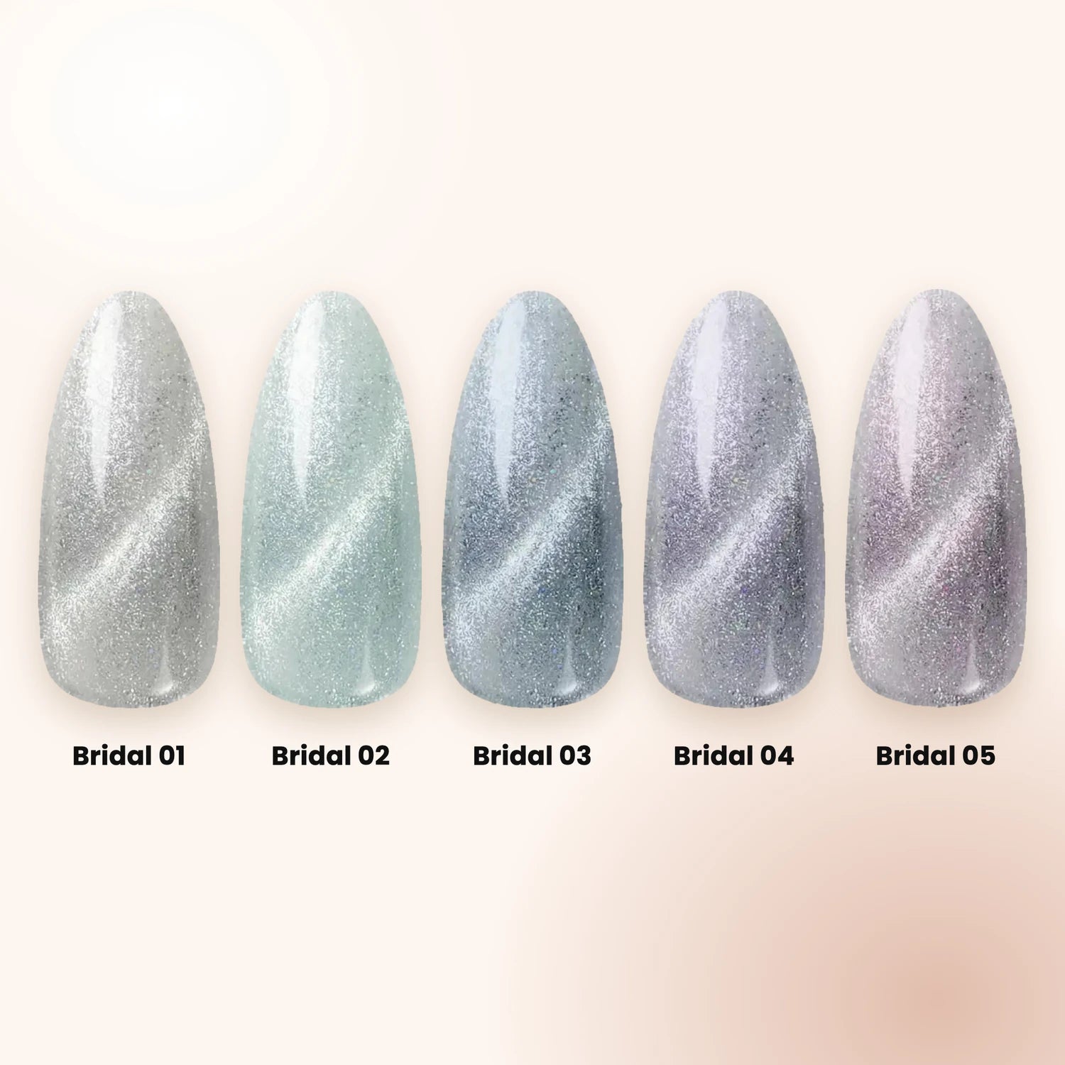 Bridal Cat Eye Shellac Set, Effekt Lack, gel polish, Gellack, Magnet Lack, nail polish, uv lack für Nägel im Nageldesign & Nagelstudios