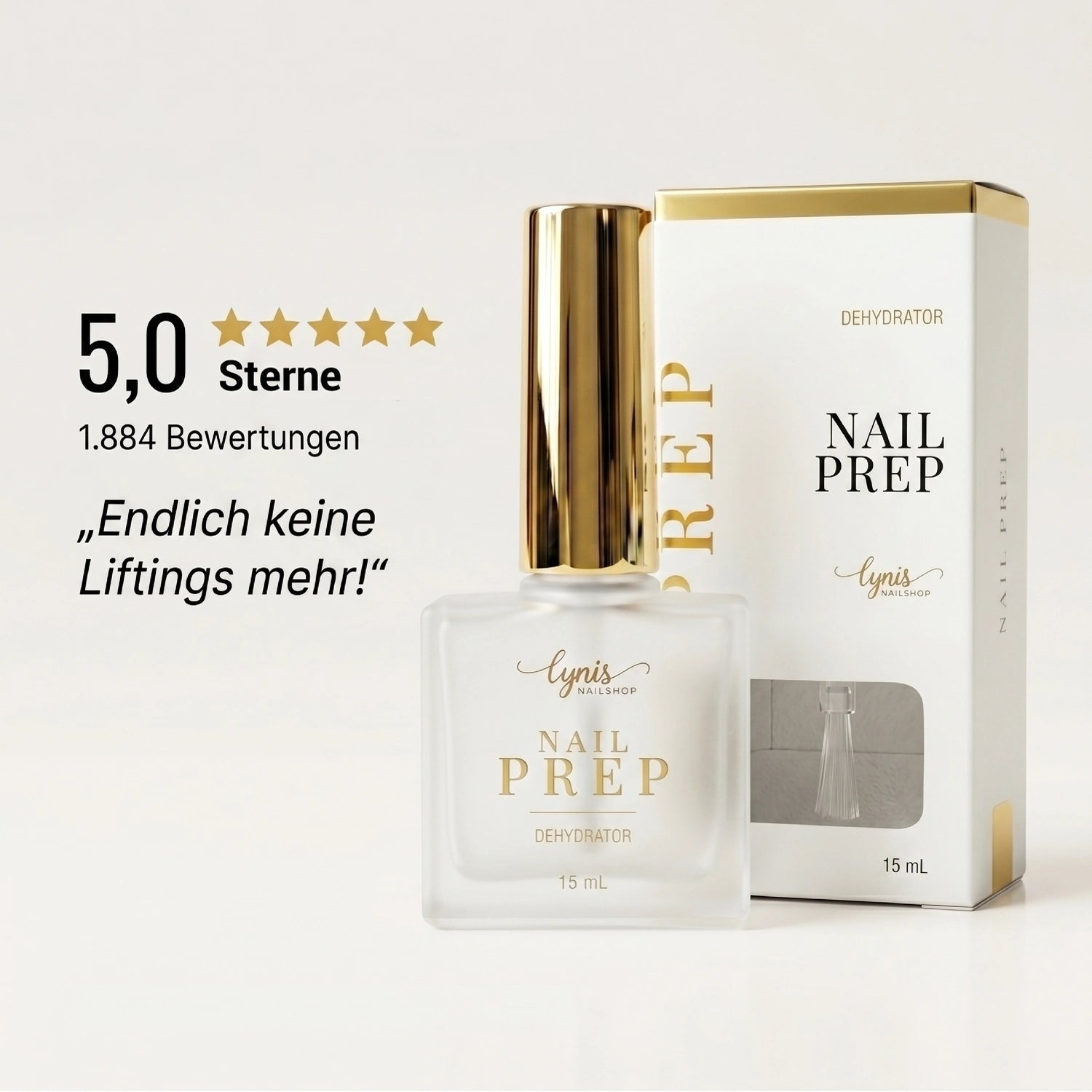 Nail Prep · Dehydrator 15ml, entfetter, Haftvermittler, Naturnagel entfetten, Naturnagelvorbereitung für Nägel im Nageldesign & Nagelstudios