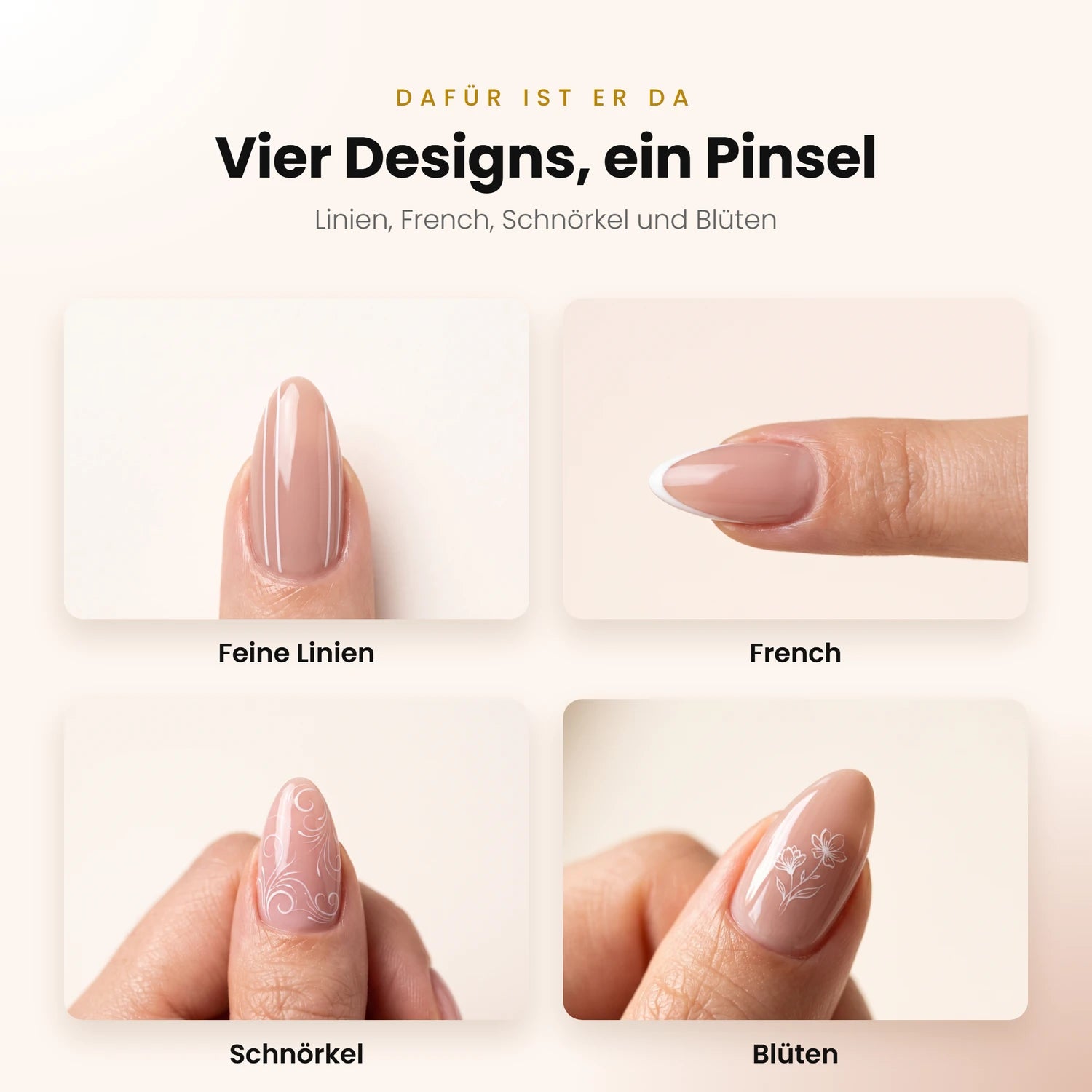 Finelinerpinsel Crystal, dünner pinsel, feiner pinsel, hidden, Pinsel um linien zu malen für Nägel im Nageldesign & Nagelstudios