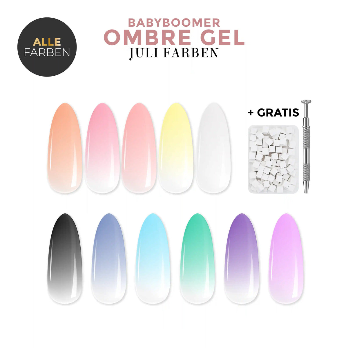 Ombre Babyboomer Spar-Set · Farben Juli 2025