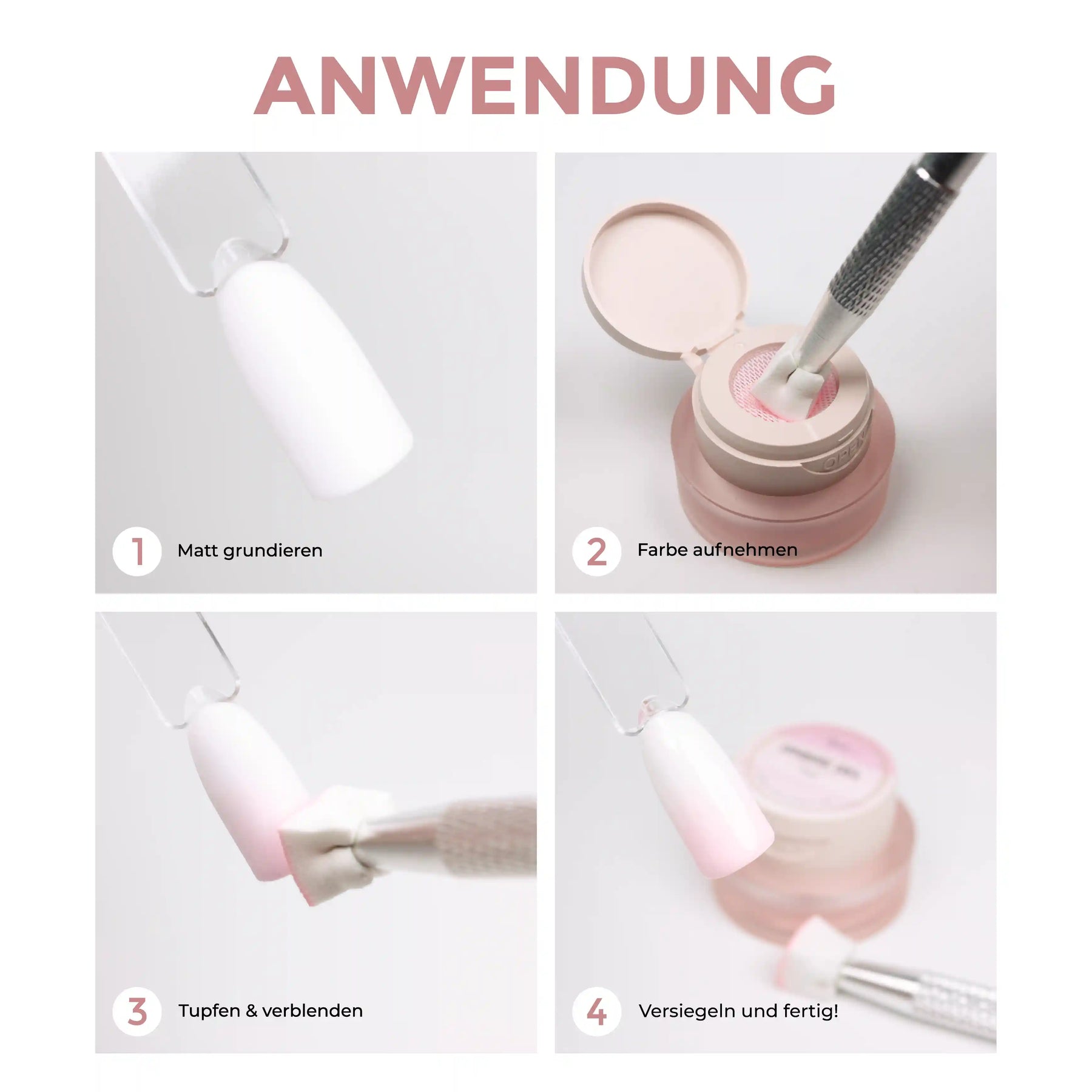 Ombre Babyboomer Gel · Fairy Rose 2g, Aura-Effekt, Babyboomer Gel, Farbverlauf, Ombre Gel, Ombre Verlauf, Verlauf für Nägel im Nageldesign & Nagelstudios