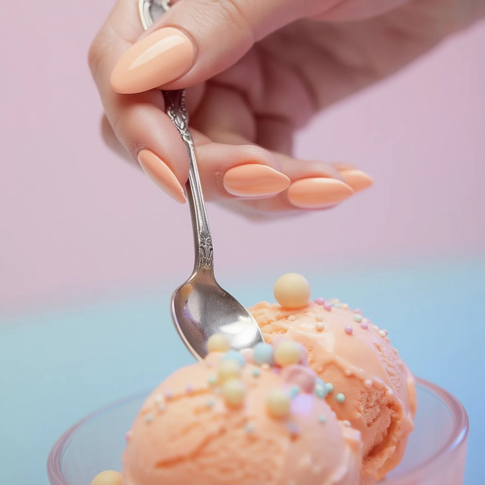 Shellac · Candylicious Peach Sorbet 10ml, gel polish, nail polish, uv lack für Nägel im Nageldesign & Nagelstudios