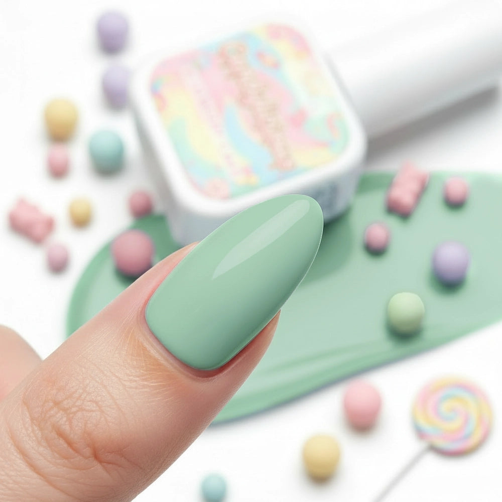 Shellac · Candylicious Pistachio Pop 10ml, gel polish, nail polish, uv lack für Nägel im Nageldesign & Nagelstudios