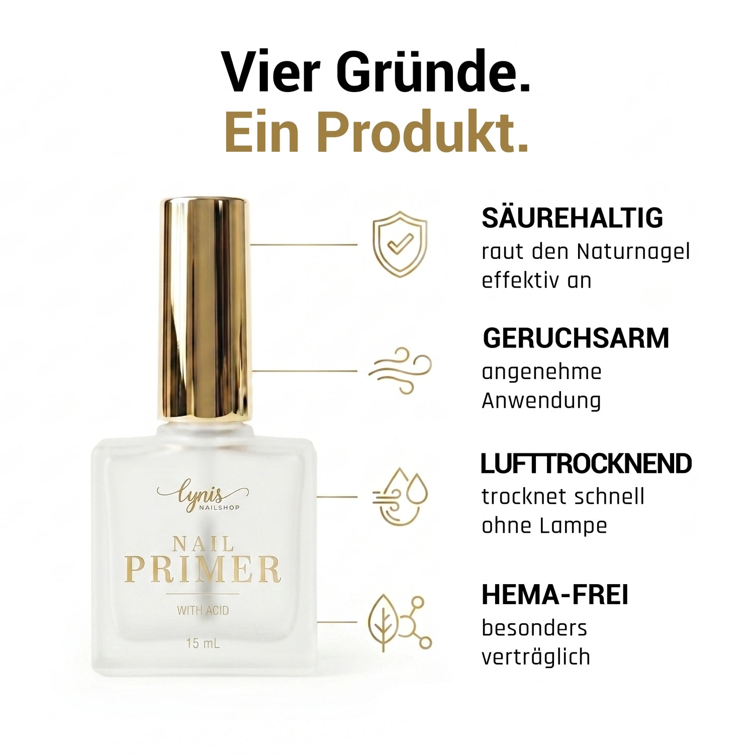 Primer säurehaltig 15ml, Haftvermittler, Naturnagelvorbereitung, säure, säurehaltig für Nägel im Nageldesign & Nagelstudios