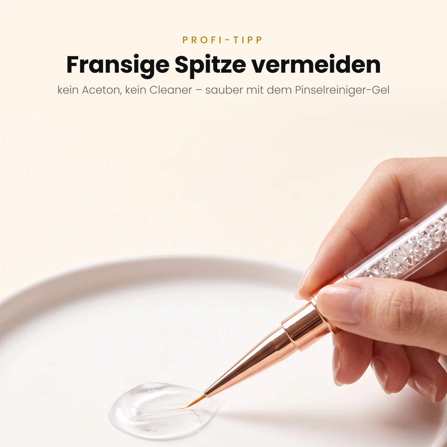 Finelinerpinsel Crystal, dünner pinsel, feiner pinsel, hidden, Pinsel um linien zu malen für Nägel im Nageldesign & Nagelstudios