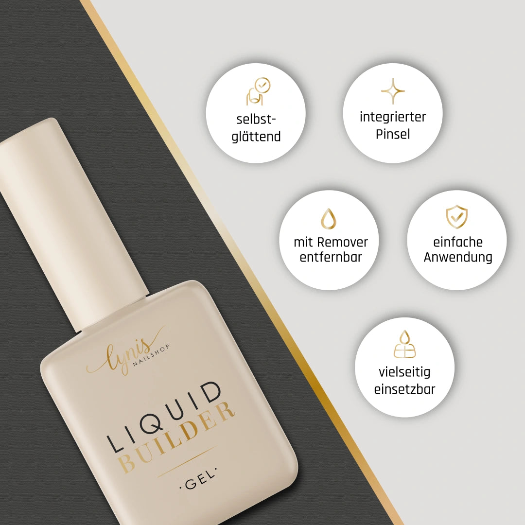 Liquid Builder · Cool Nude 10ml, Aufbaugel in der Flasche, Builder in the bottle, Gel in der Flasche für Nägel im Nageldesign & Nagelstudios