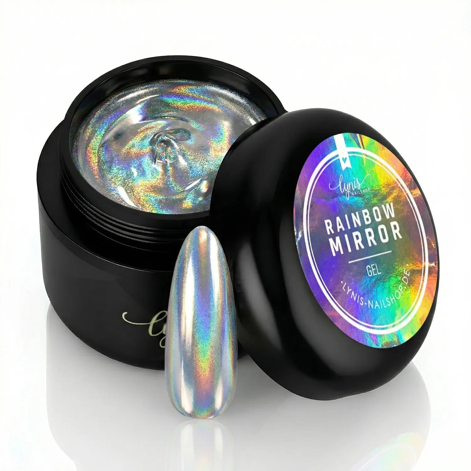 Rainbow Mirror Gel 5ml*, color gel, Farbe für Nägel, Gel Farben, Gelnägel Farbe, Holo, holo effekt, Holographisch, regenbogenfarbe, schimmer für Nägel im Nageldesign & Nagelstudios