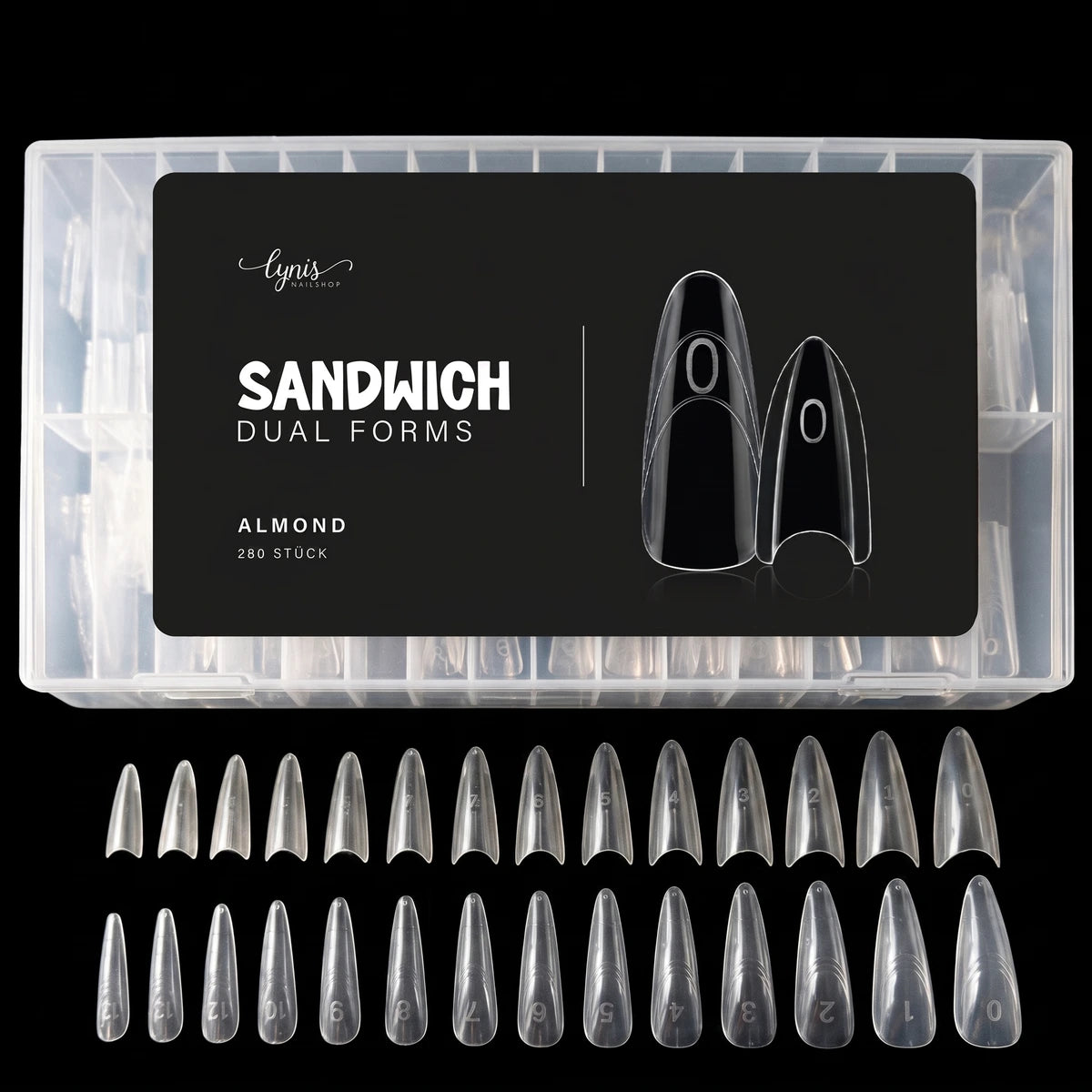 Almond · Sandwich Dual Forms, hidden für Nägel im Nageldesign & Nagelstudios