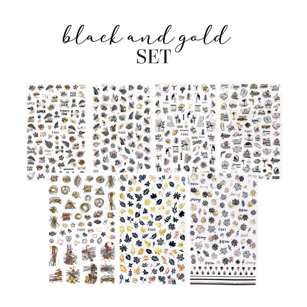 Sticker Black & Gold Set