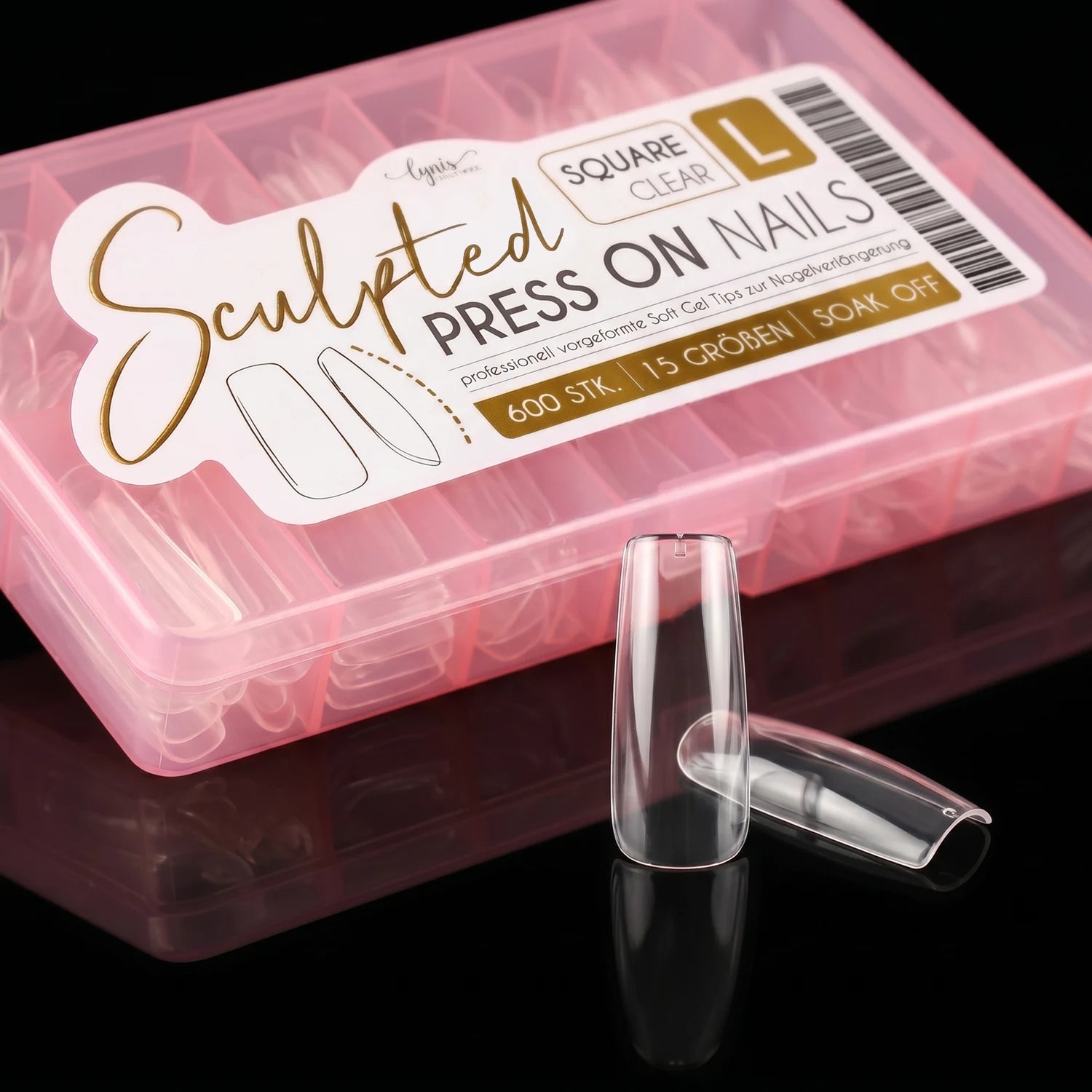 Square L · Sculpted Pressonnails · Soft Gel Tips,  für Nägel im Nageldesign & Nagelstudios