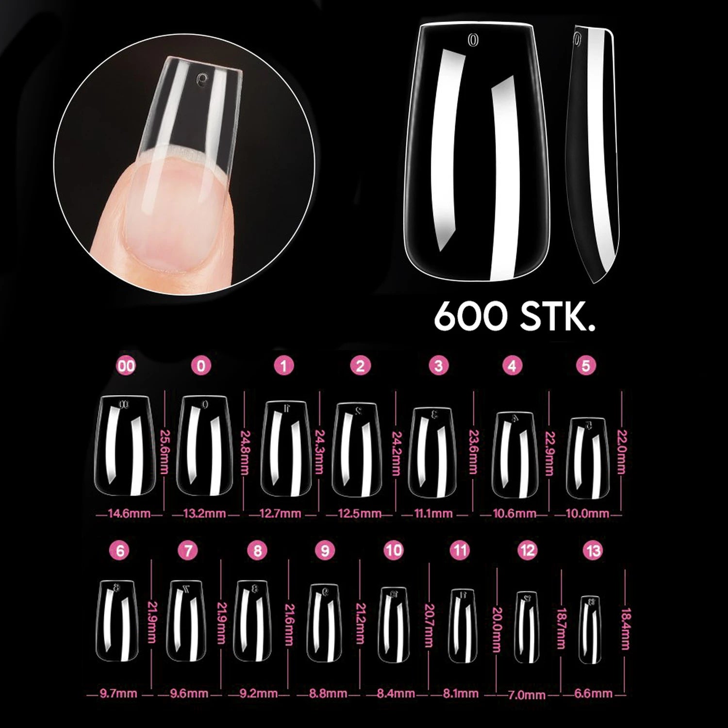Square M · Sculpted Pressonnails · Soft Gel Tips,  für Nägel im Nageldesign & Nagelstudios