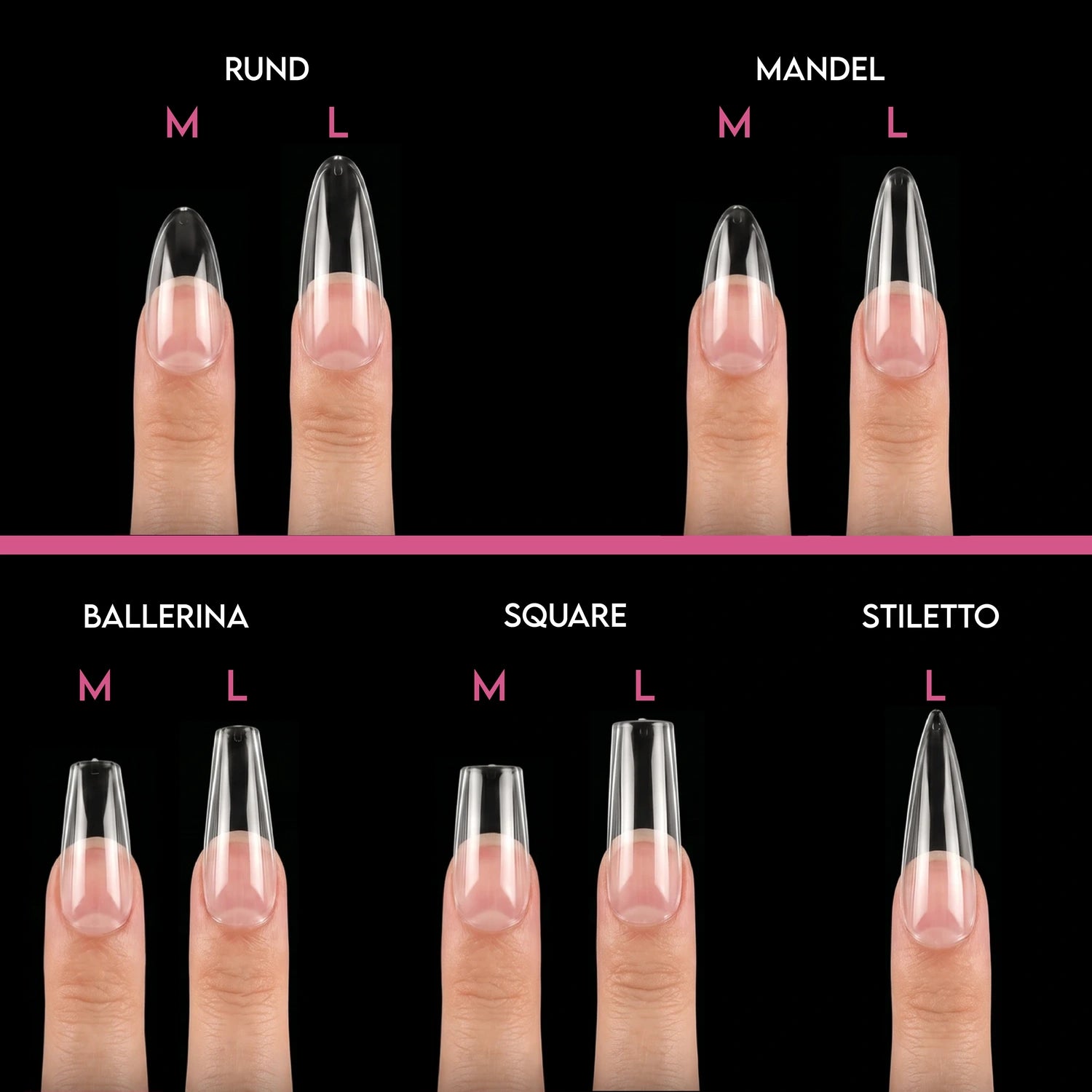 Sculpted Pressonnails · Wahl-Sparset, hidden für Nägel im Nageldesign & Nagelstudios