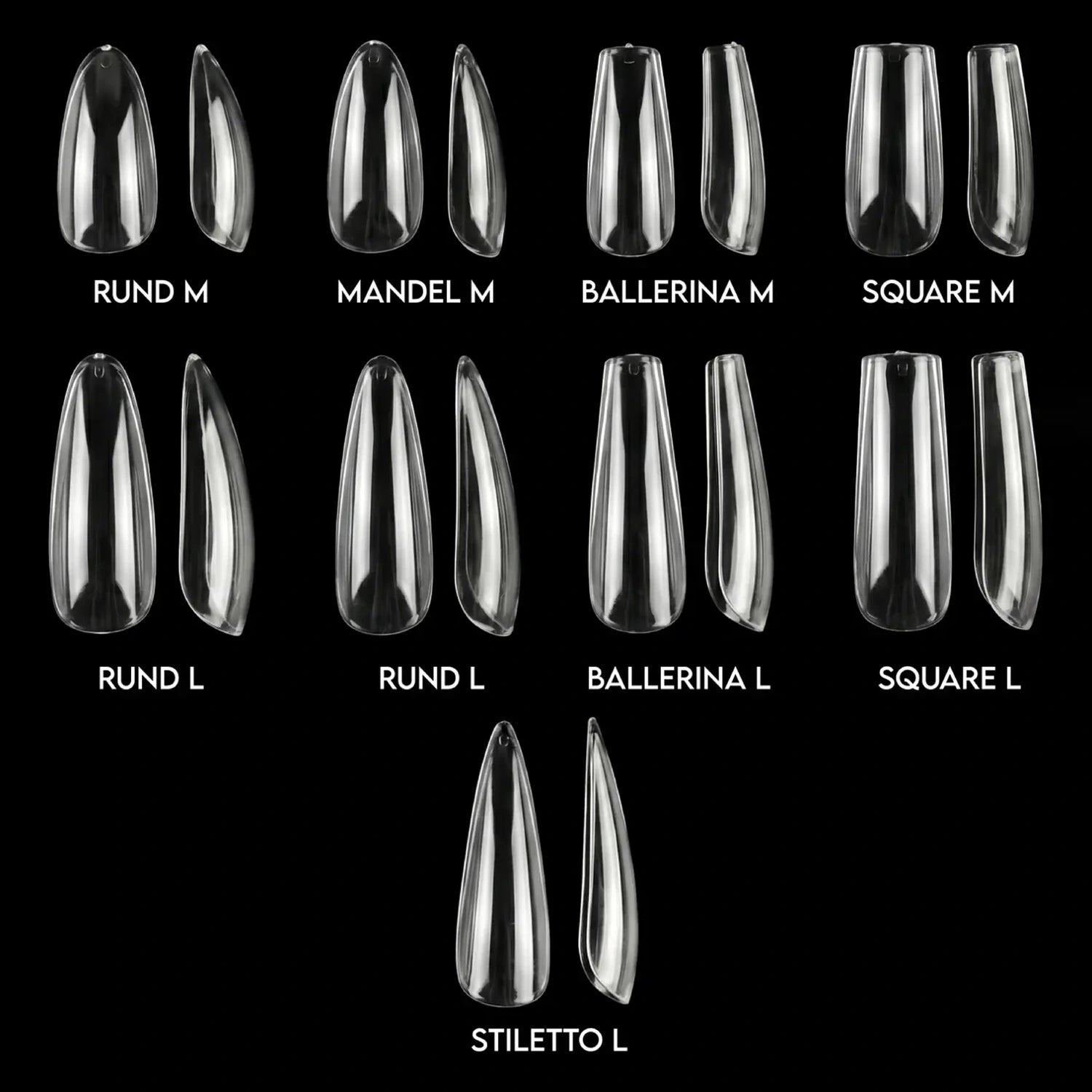 Sculpted Pressonnails · Wahl-Sparset, hidden für Nägel im Nageldesign & Nagelstudios