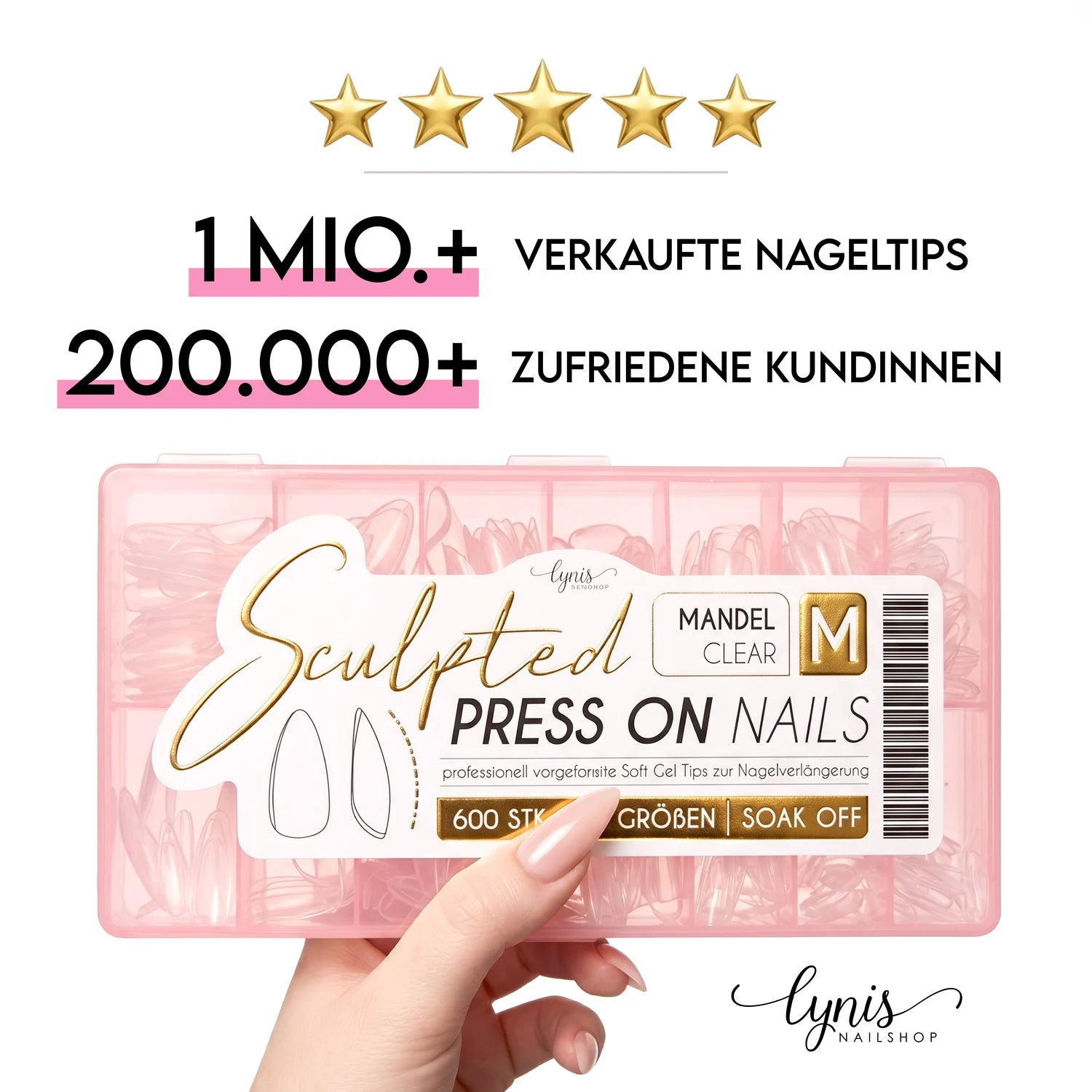 Square L · Sculpted Pressonnails · Soft Gel Tips, hidden für Nägel im Nageldesign & Nagelstudios