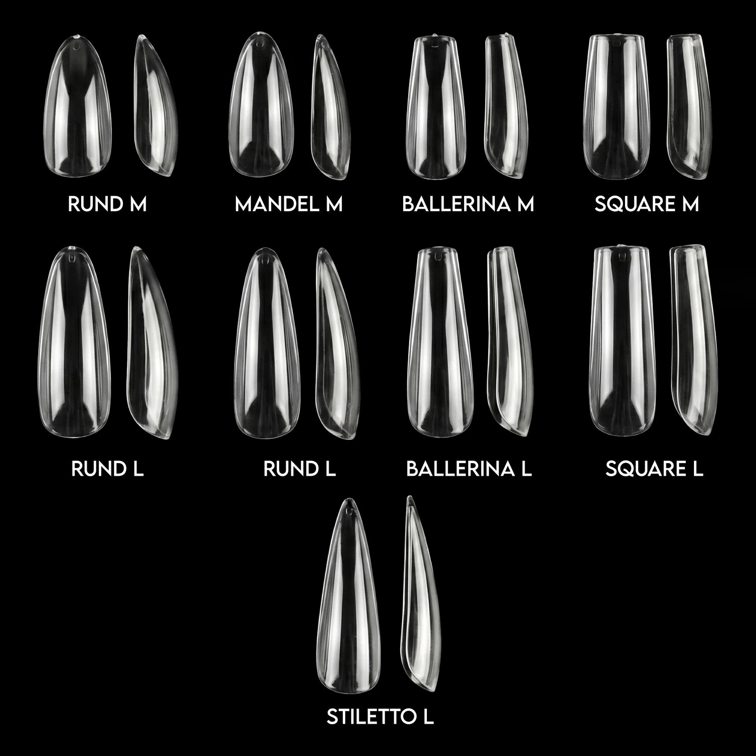 Square L · Sculpted Pressonnails · Soft Gel Tips, hidden für Nägel im Nageldesign & Nagelstudios