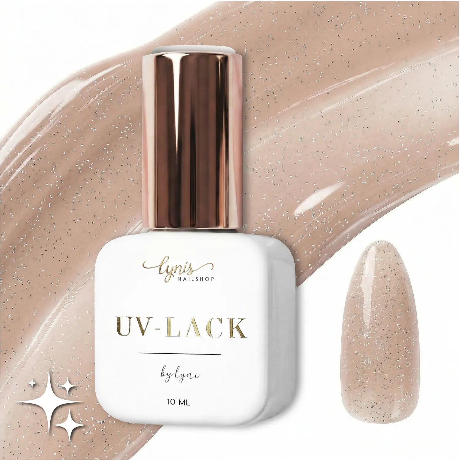 Shellac · Sheer Glam Nude 10ml, gel polish, nail polish, uv lack für Nägel im Nageldesign & Nagelstudios
