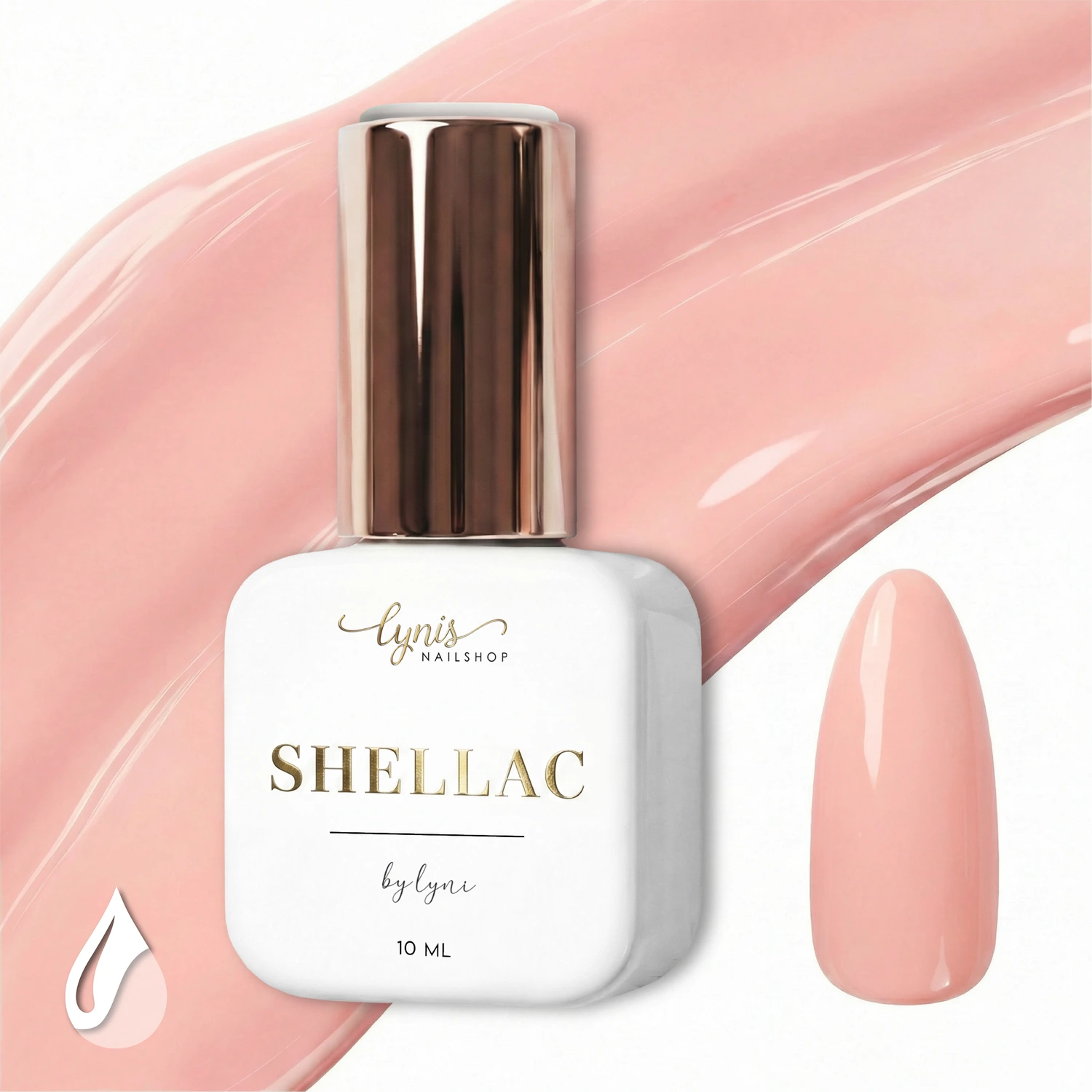 Shellac · Sheer Pink 10ml, gel polish, gellack, nail polish, Pink, Rosa, uv lack für Nägel im Nageldesign & Nagelstudios